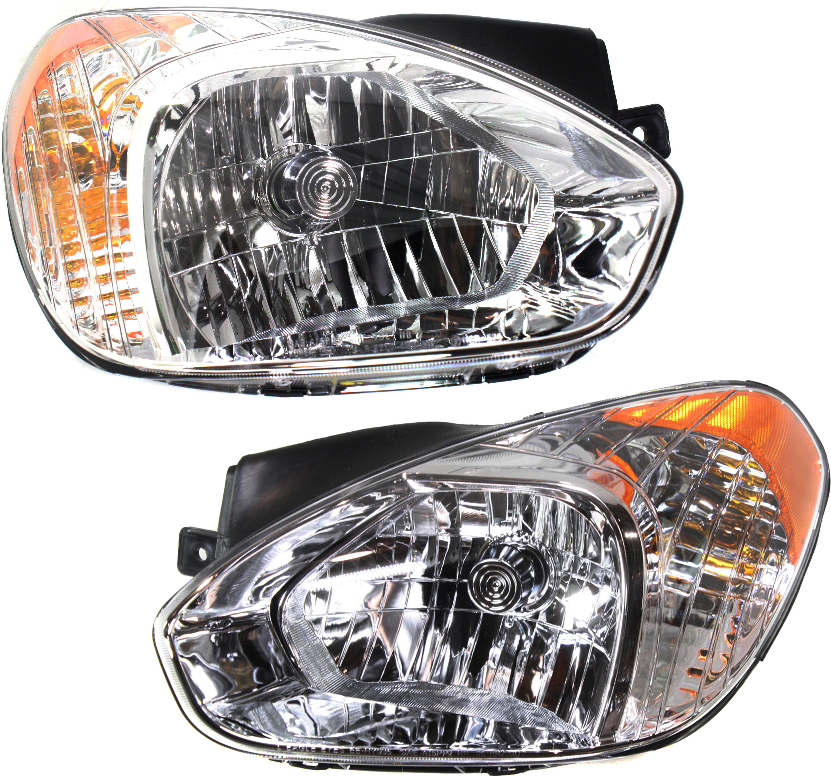 AM ACCENT 07-11 HEAD LAMP RH AND LH Assembly Halogen Hatchback Sedan SKU SET H100185 Partslink HY2502144 HY2503144 OEM 921011E011-921021E011