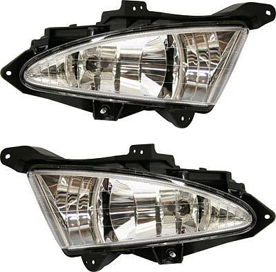 AM ELANTRA 07-10 FRONT FOG LAMP RH AND LH Assembly Sedan CAPA SKU SET H107567Q Partslink HY2592127C HY2593127C OEM 922012H000-922022H000