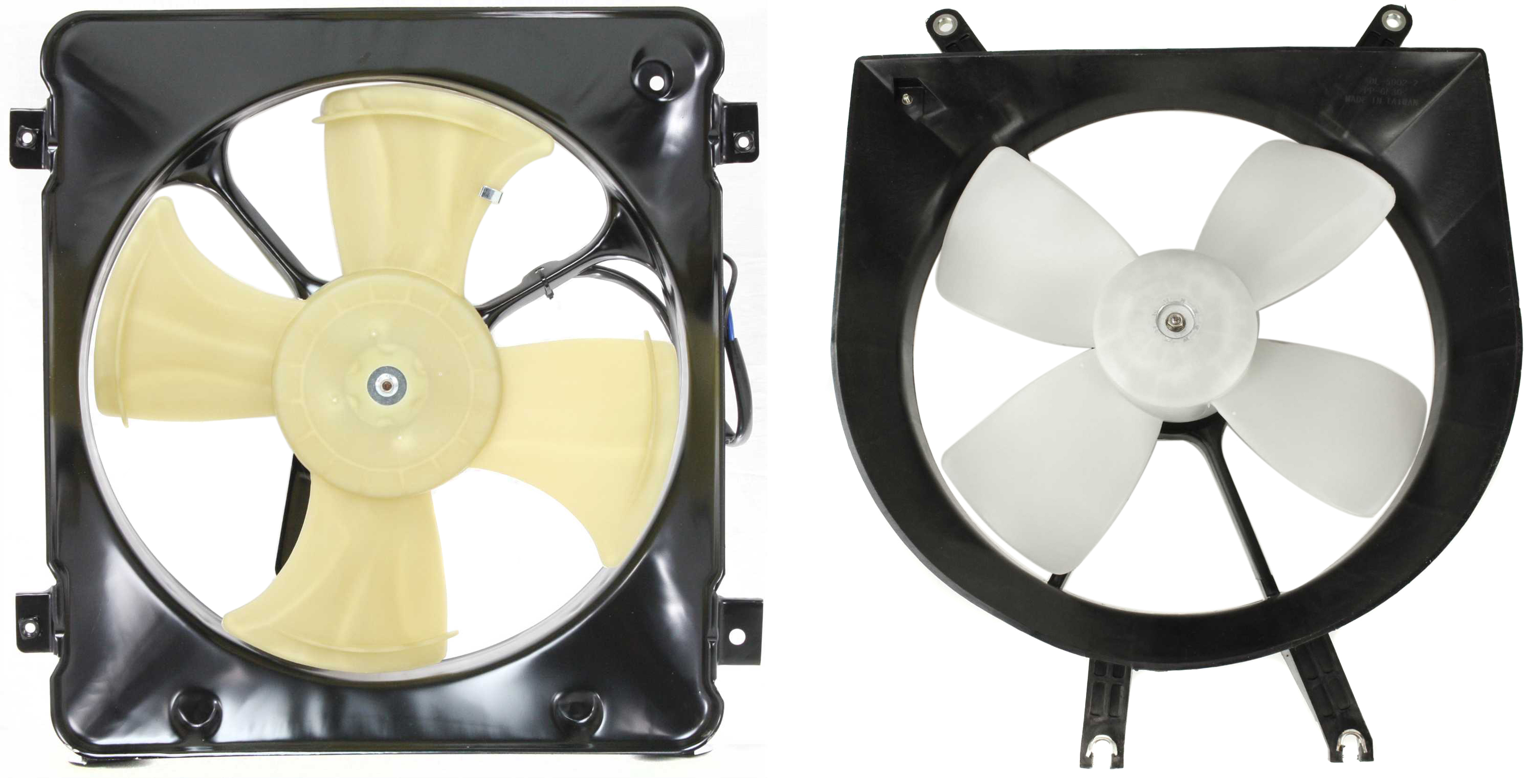 AM CIVIC 99-00 RADIATOR AND A C CONDENSER FAN ASSEMBLY Single Fan 4 Cyl 1.6L Engine SKU SET H190906-2 Partslink HO3113111 HO3115101 OEM 19015P08013-19030PEJ003-80161S