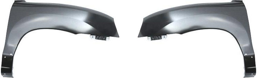 AM SANTA FE 01-06 FRONT FENDER RH AND LH Primed Exc. Base GL Models w Molding Hole SKU SET H220129 Partslink HY1240119 HY1241119 OEM 6631126260-6632126260