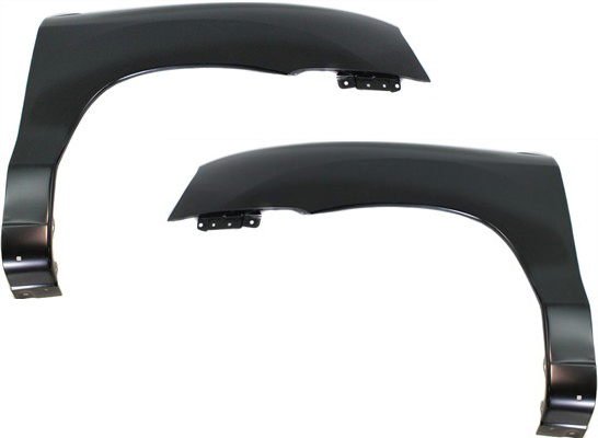 AM SANTA FE 01-06 FRONT FENDER RH AND LH Primed GL Model w o Molding Hole SKU SET H220131 Partslink HY1241120 HY1240120 OEM 6632126290-6631126290