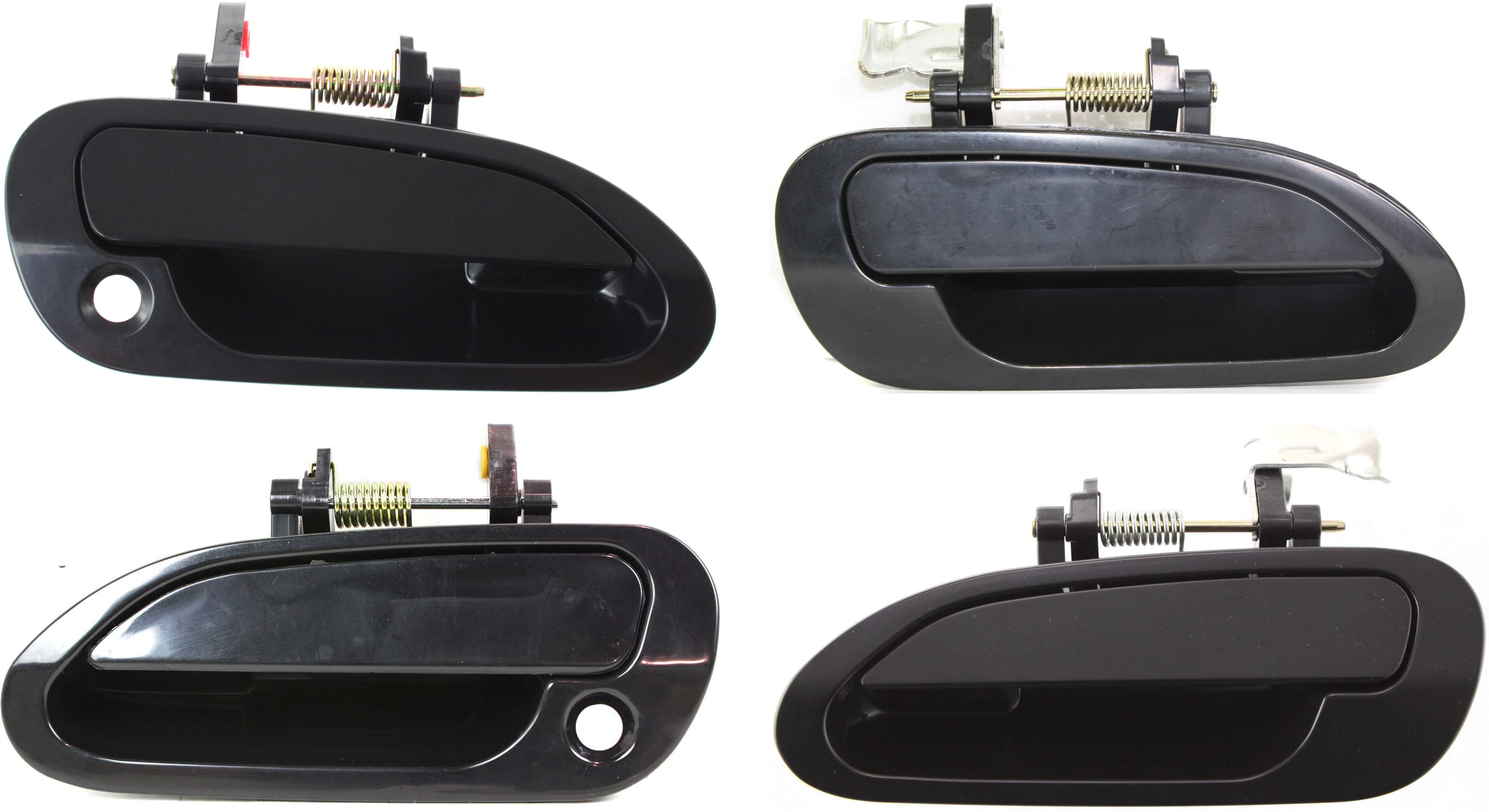 AM ACCORD 98-02 FRONT AND REAR DOOR HANDLE RH and LH Outside Smooth Black Sedan Japan USA Built SKU SET H462113-4 Partslink HO1311112 HO1310112 HO1521111 HO1520111 OEM 72140S84A11-72180S84A11-72640S