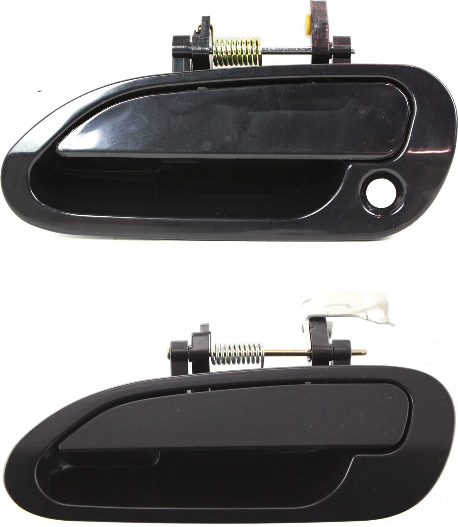 AM ACCORD 98-02 FRONT AND REAR DOOR HANDLE LH Outside Set of 2 Smooth Black Sedan Japan USA Built SKU SET H462114-2 Partslink HO1310112 HO1520111 OEM 72180S84A11-72680S84A11