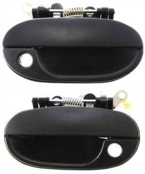 AM ACCENT 95-98 FRONT DOOR HANDLE RH and LH Included Assembly Outside Plastic Textured Black With SKU SET H462147 Partslink HY1311114 HY1310114 OEM 8266022000CA 8265022000CA