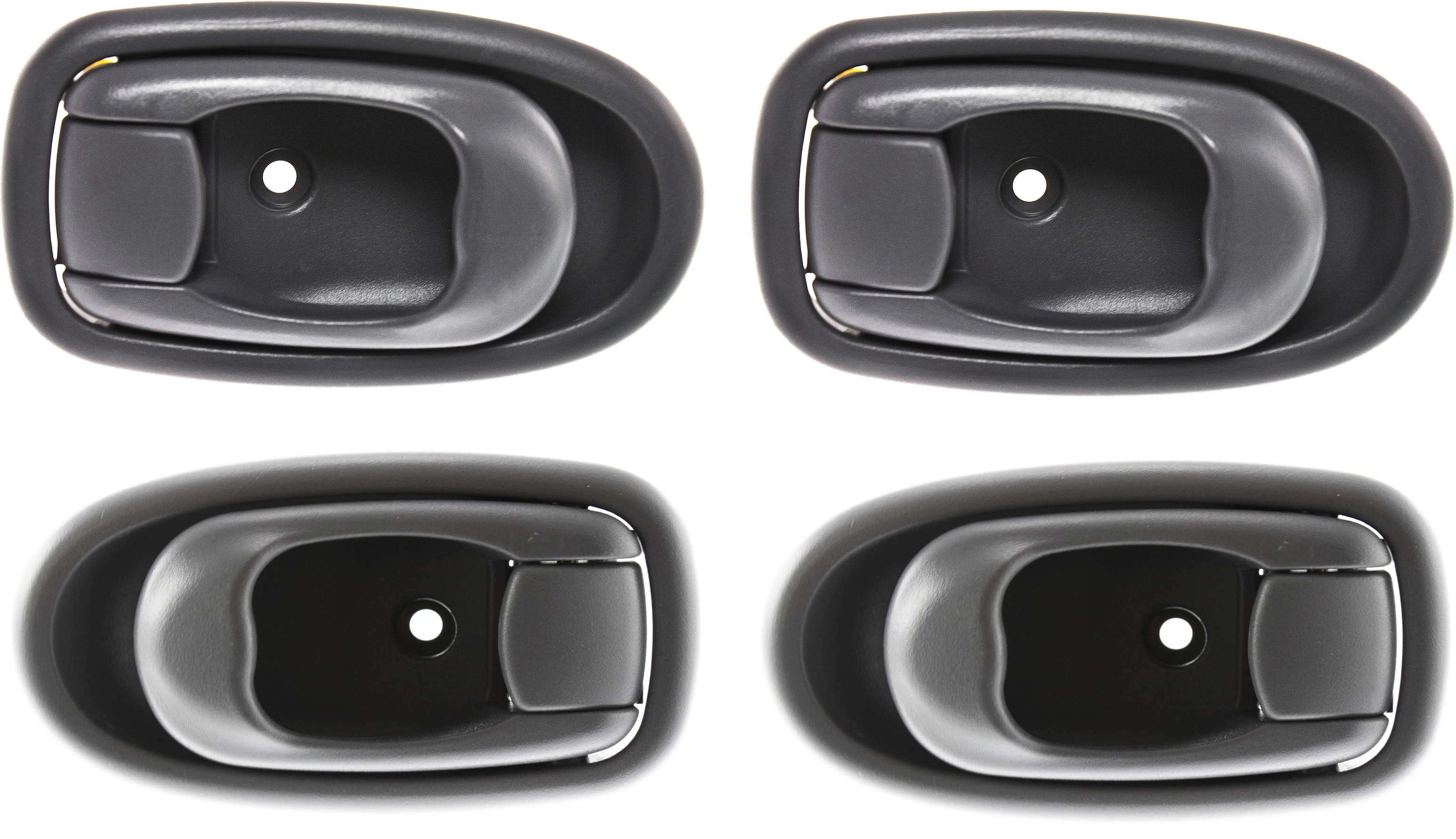 AM ELANTRA 99-00 FRONT AND REAR DOOR HANDLE RH AND LH Set of 4 Inside Plastic Light Gray SKU SET H462165-4 Partslink HY1353103 HY1352103 OEM 8262029003LT 8261029003LT