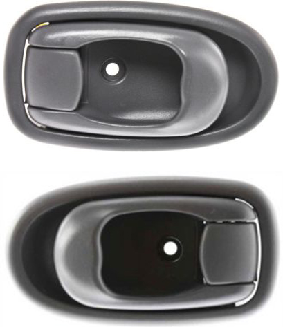AM ELANTRA 99-00 FRONT DOOR HANDLE RH and LH Included Assembly Inside Plastic Textured Gray =REAR SKU SET H462165 Partslink HY1352103 HY1353103 OEM 8261029003LT 8262029003LT