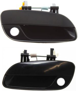 AM ELANTRA 01-06 FRONT DOOR HANDLE RH and LH Included Outside Smooth Black with Keyhole Plastic SKU SET H462167 Partslink HY1311105 HY1310105 OEM 826602D000-826502D000