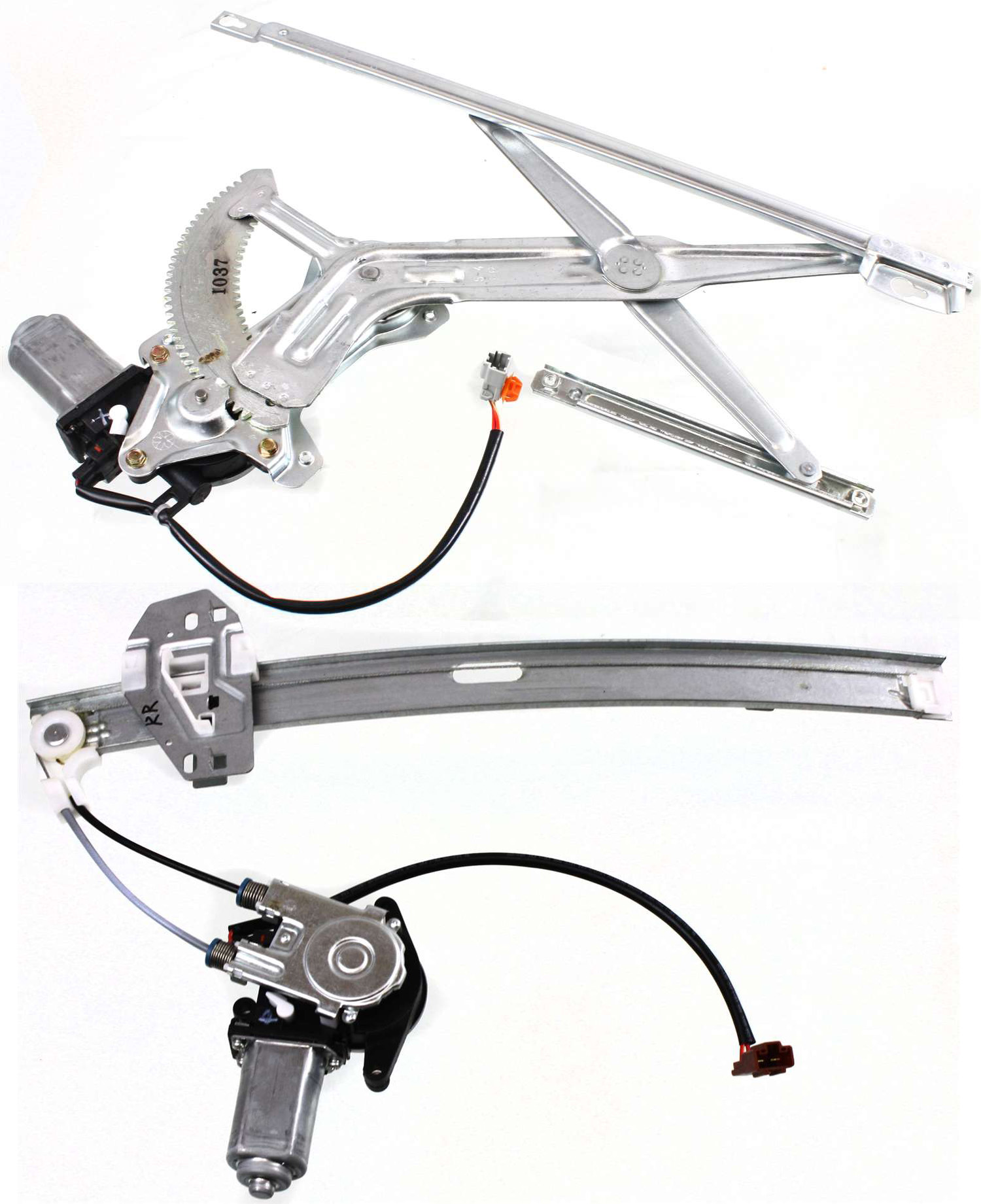 AM ACCORD 90-93 FRONT AND REAR WINDOW REGULATOR RH Power w Motor SKU SET H462909-2R Partslink HO1351103 HO1551110 OEM 72211SM4003 PFM 72215SM4A01-72