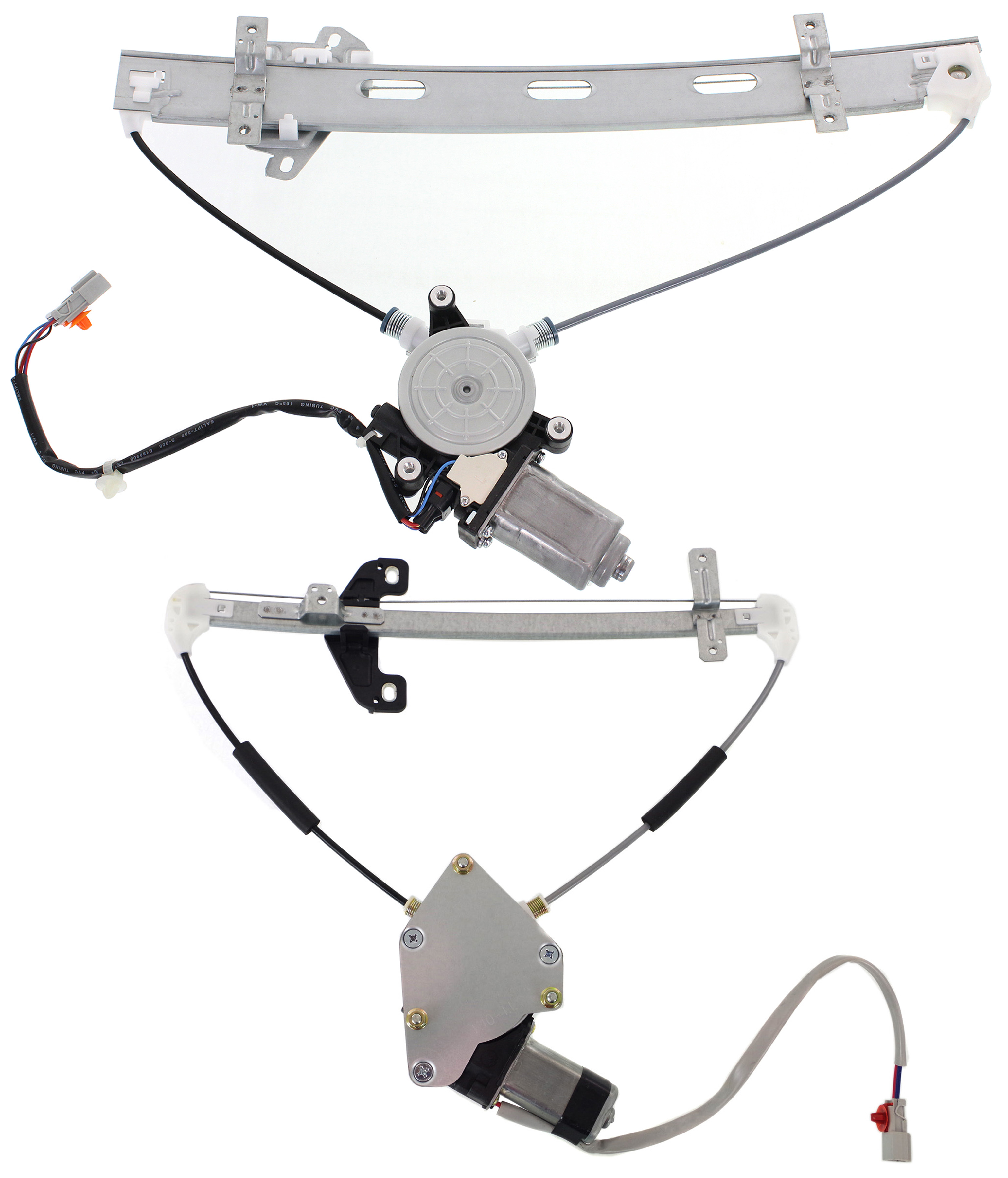AM CIVIC 01-05 EL 01-01 FRONT AND REAR WINDOW REGULATOR LH Power w Motor Sedan SKU SET H462916-2L Partslink HO1350108 HO1550103 OEM 72250S5DA06-72750S5DA05