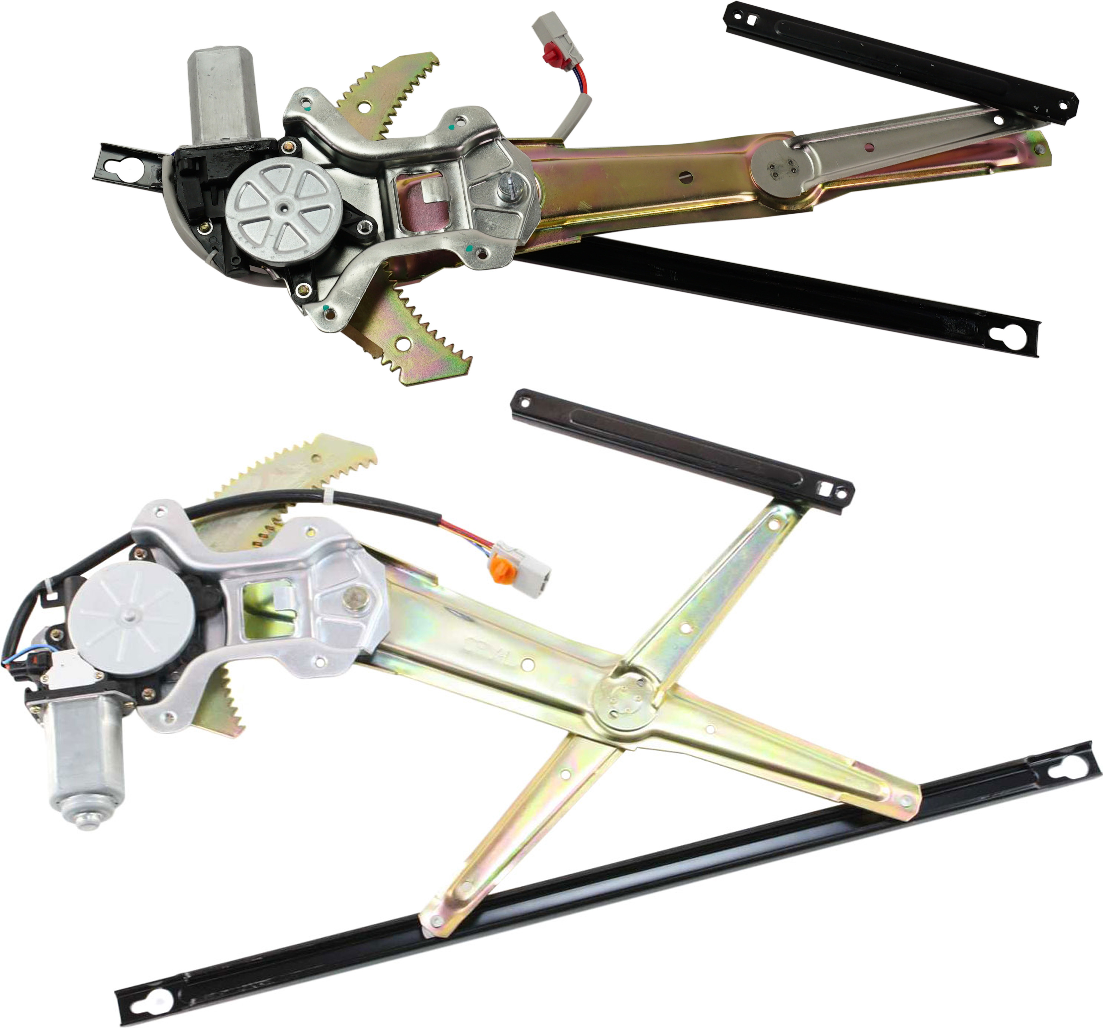 AM CR V 97-01 FRONT WINDOW REGULATOR RH AND LH Power w Motor EX LX SE Models SKU SET H462917 Partslink HO1351110 HO1350110 OEM 72211S10J01-72251S10J01