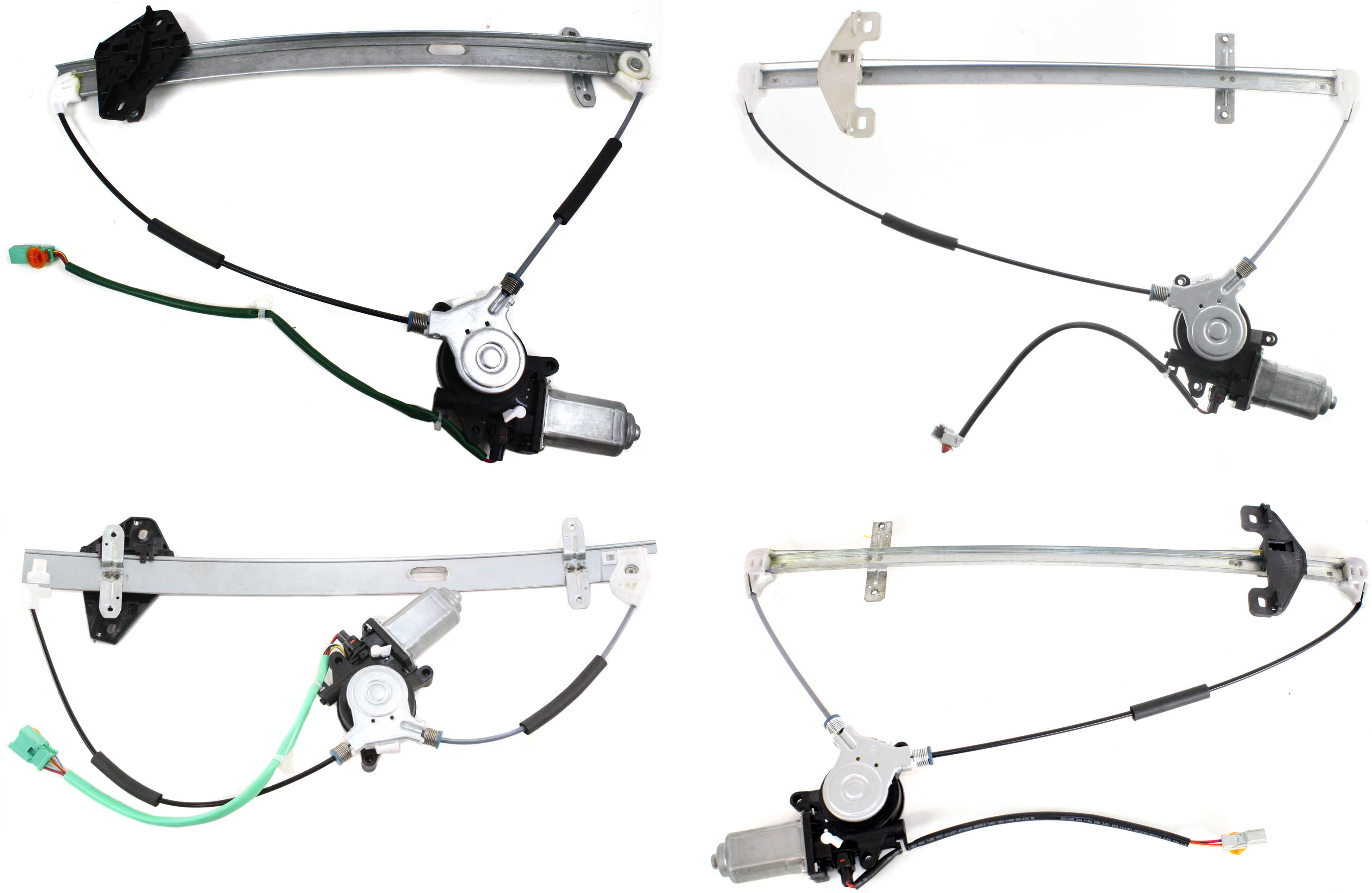 AM CR V 02-06 FRONT AND REAR WINDOW REGULATOR RH AND LH Power w Motor EX LX SE Models SKU SET H462925-4 Partslink HO1351111 HO1350111 HO1551108 HO1550108 OEM 72210S9AA03-72250S9AA03-72710S