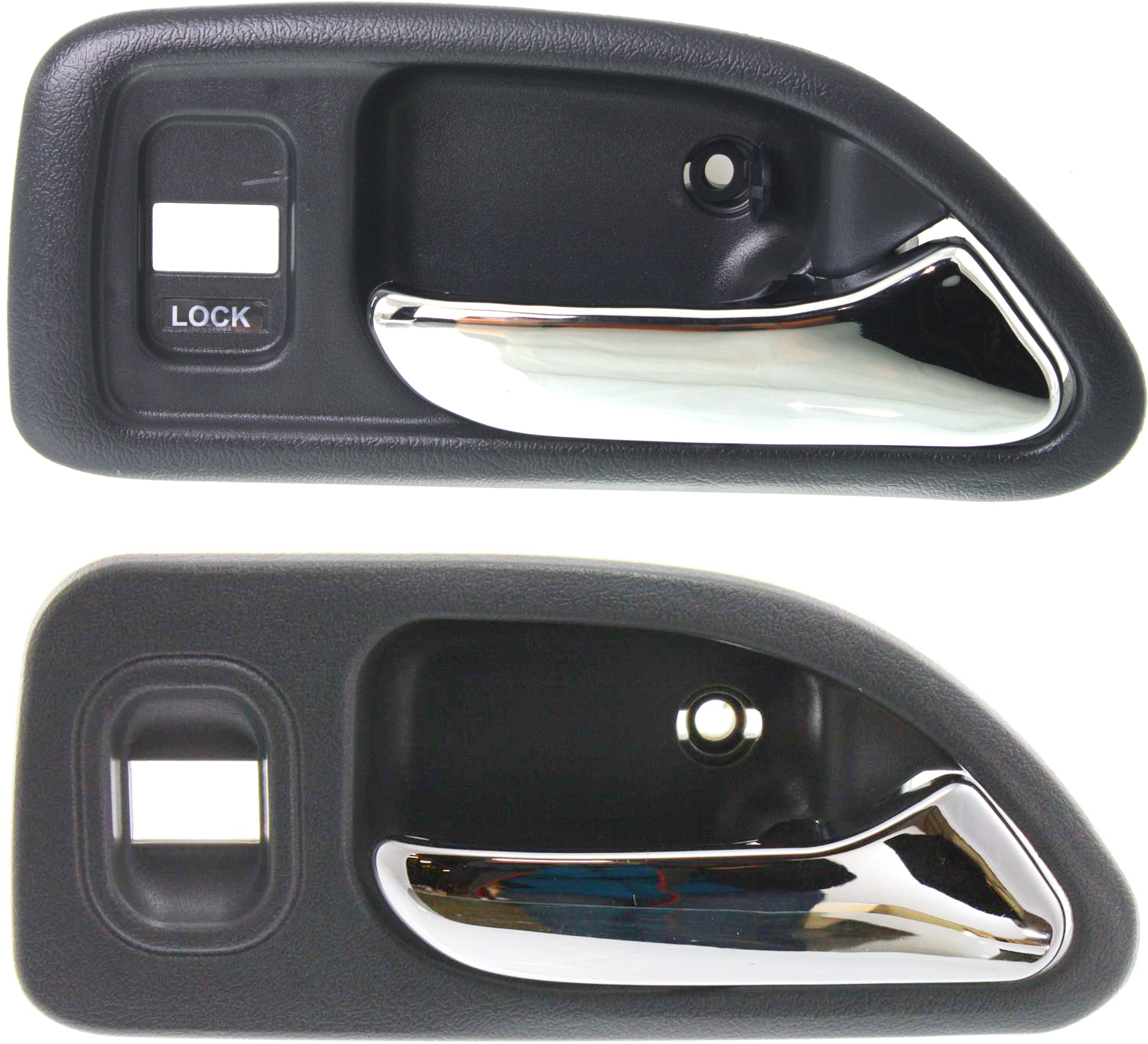 AM ACCORD 94-97 FRONT AND REAR DOOR HANDLE RH Inside Set of 2 Chrome Gray Sedan Wagon SKU SET H491319-2 Partslink HO1353101 HO1553101 OEM 72125SV4013ZC 72625SV4013ZC