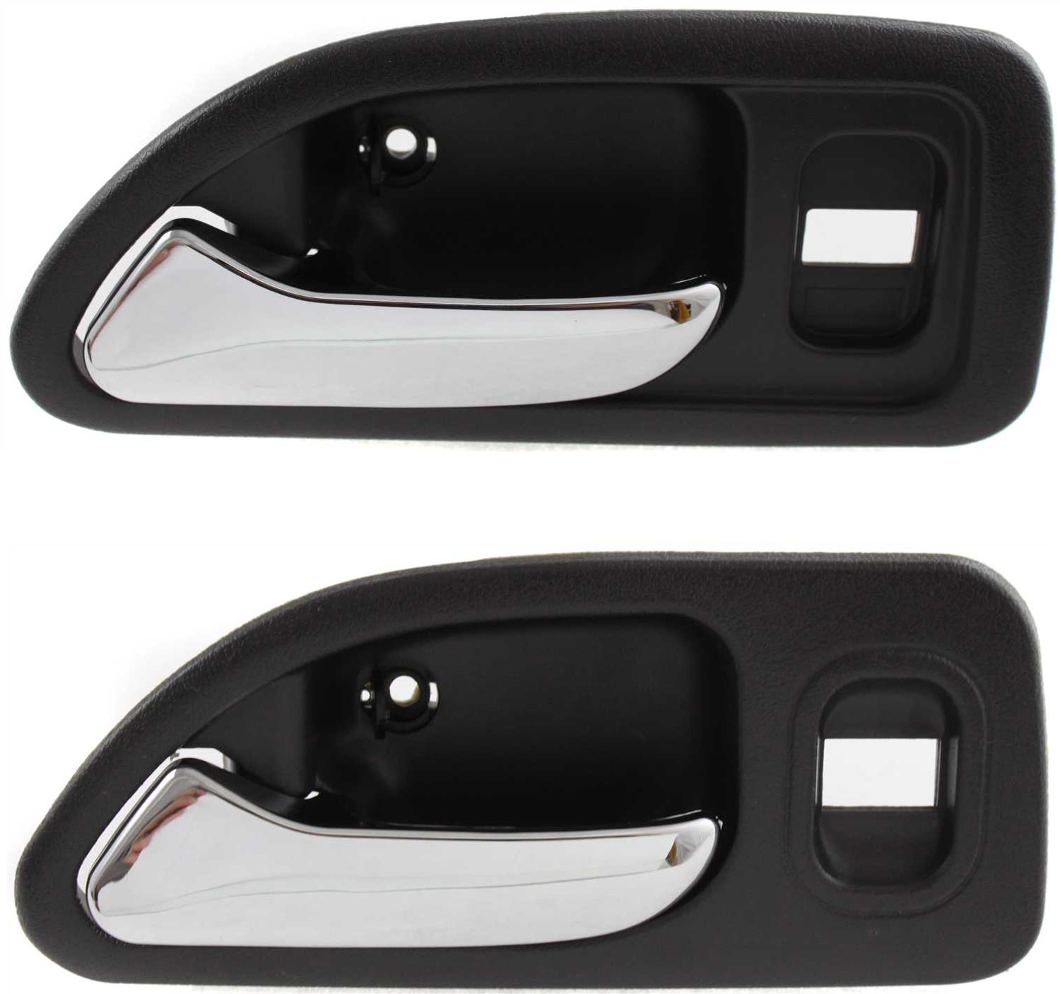 AM ACCORD 94-97 FRONT AND REAR DOOR HANDLE LH Inside Set of 2 Chrome Gray Sedan Wagon SKU SET H491320-2 Partslink HO1352101 HO1552101 OEM 72165SV4A02ZC 72665SV4013ZC