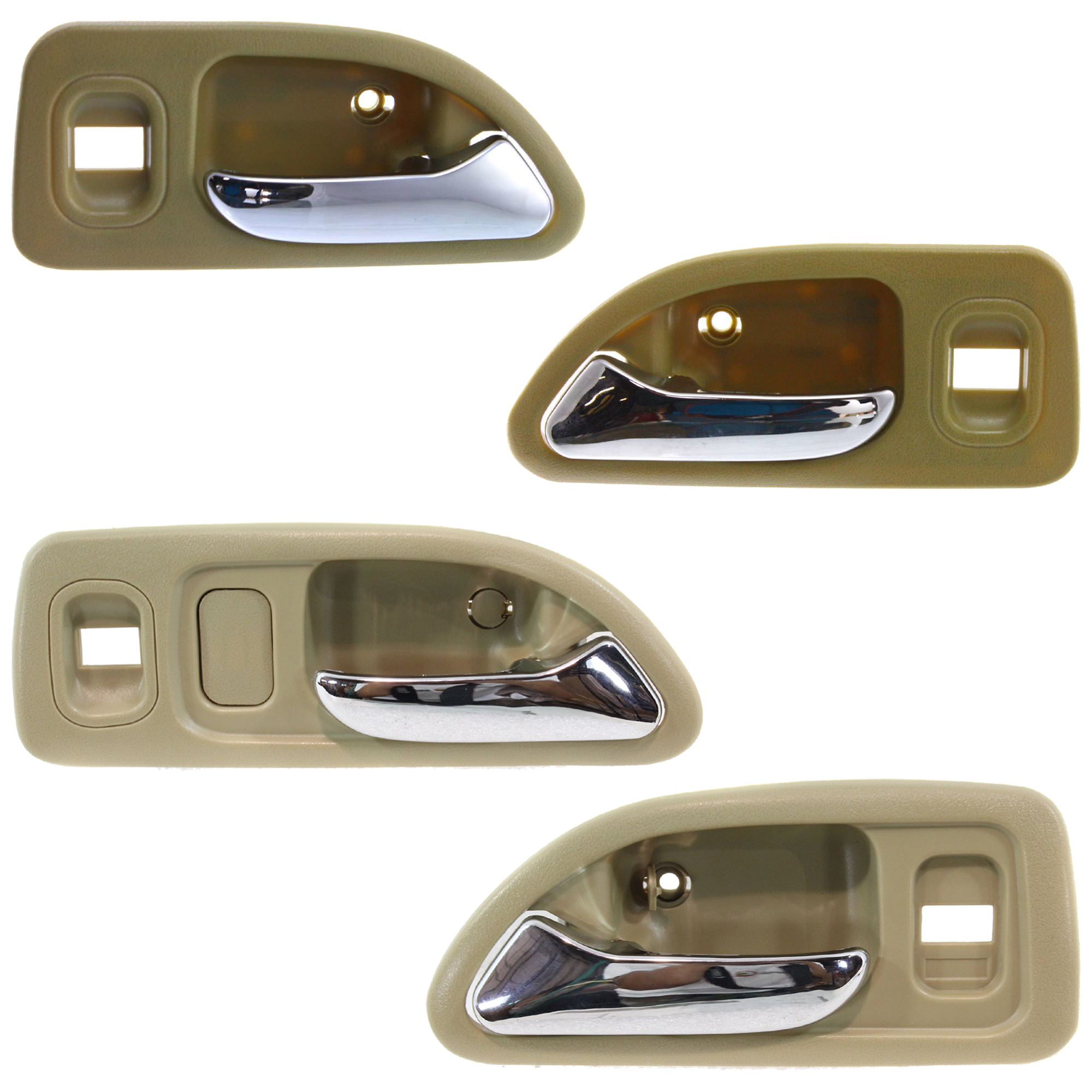 AM ACCORD 94-97 FRONT AND REAR INTERIOR DOOR HANDLE RH AND LH Chrome Biege Set of 4 SKU SET H491321-4 OEM 72125SV4003ZE 72165SV4003ZE 72