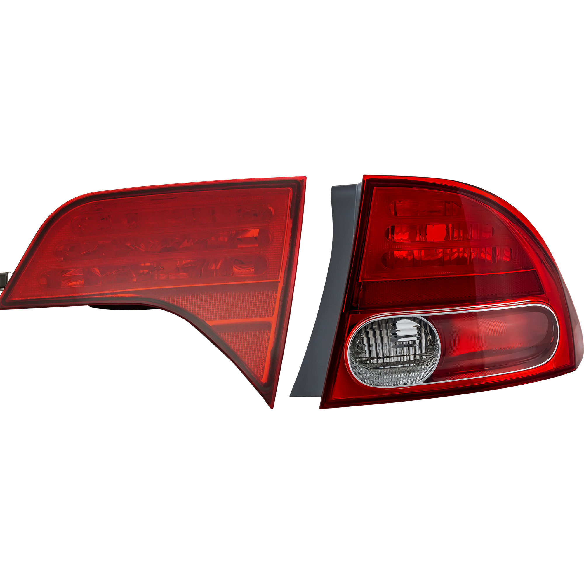 AM CIVIC 06-08 TAIL LAMP RH Inner and Outer Lens and Housing Sedan SKU SET H730301 A Partslink HO2801165 HO2801166 OEM 33501SNAA02-34151SNAA01