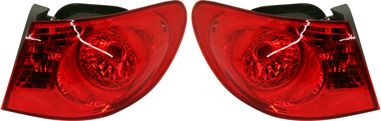 AM ELANTRA 07-10 TAIL LAMP RH AND LH Outer Assembly Sedan SKU SET H730337 Partslink HY2805108 HY2804108 OEM 924022H050-924012H050