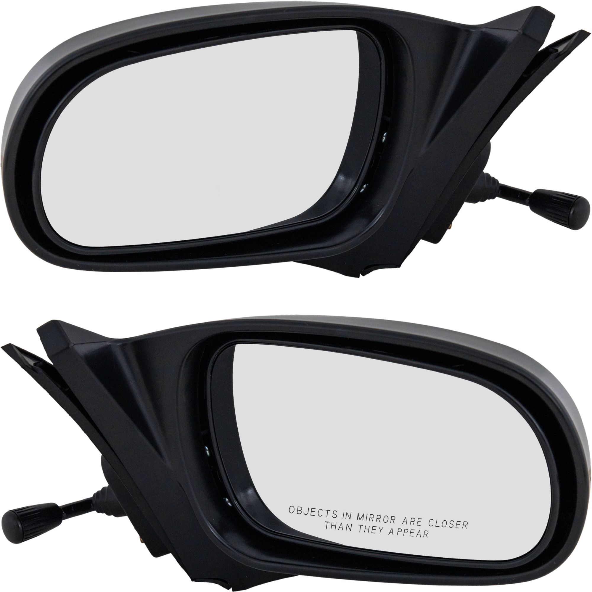 AM CIVIC 96-00 MIRROR RH AND LH Manual Adjust Non Folding Non Heated Textured No Auto dimming BSD Memory and Signal Light Coupe Hatchback SKU SET HO20R Partslink HO1320122 HO1321122 OEM 76200S00A05-76250S00A05