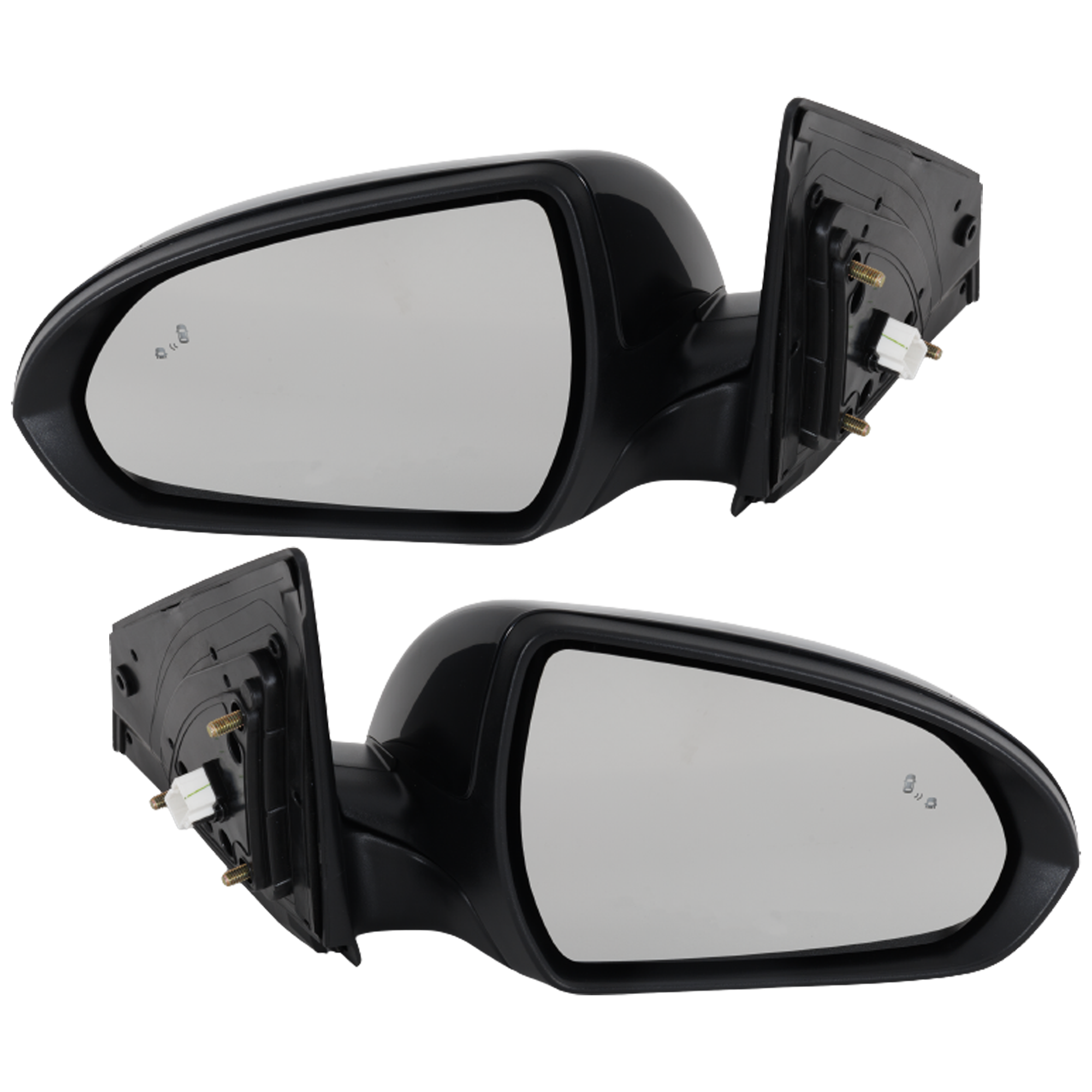 AM ELANTRA 17-20 MIRROR RH AND LH Power Heated Manual Folding Paintable w Blind Spot Detection in Glass No Auto dimming Memory and Signal Light SKU SET HY100ER S Partslink HY1320253 HY1321253 OEM 87610F2280 PFM 87620F2280 PFM