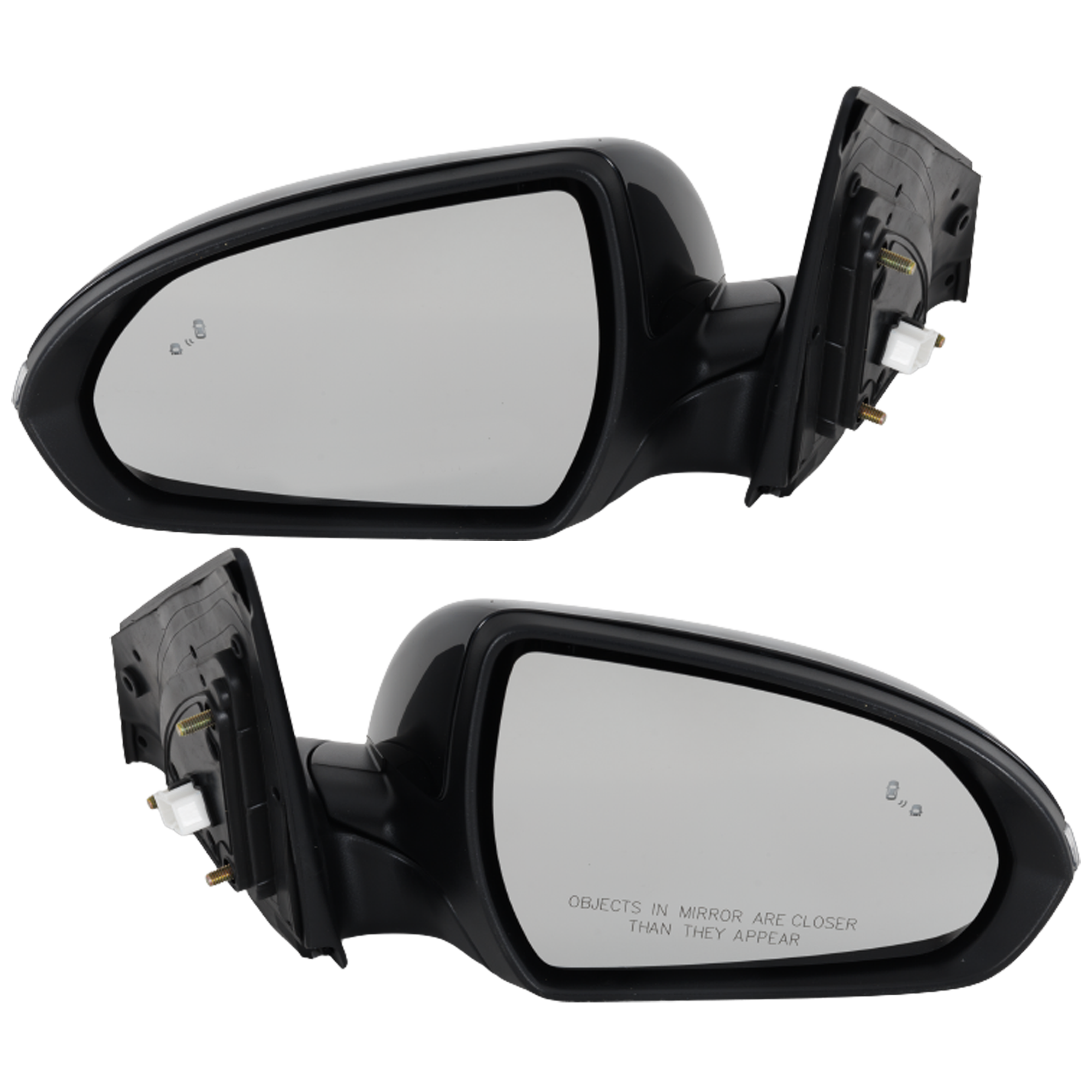 AM ELANTRA 17-18 MIRROR RH AND LH Power Manual Folding Heated Paintable w BSD In housing Signal Light USA Built Vehicle SKU SET HY101ER S Partslink HY1320252 HY1321252 OEM 87610F3030 PFM 87620F3030 PFM