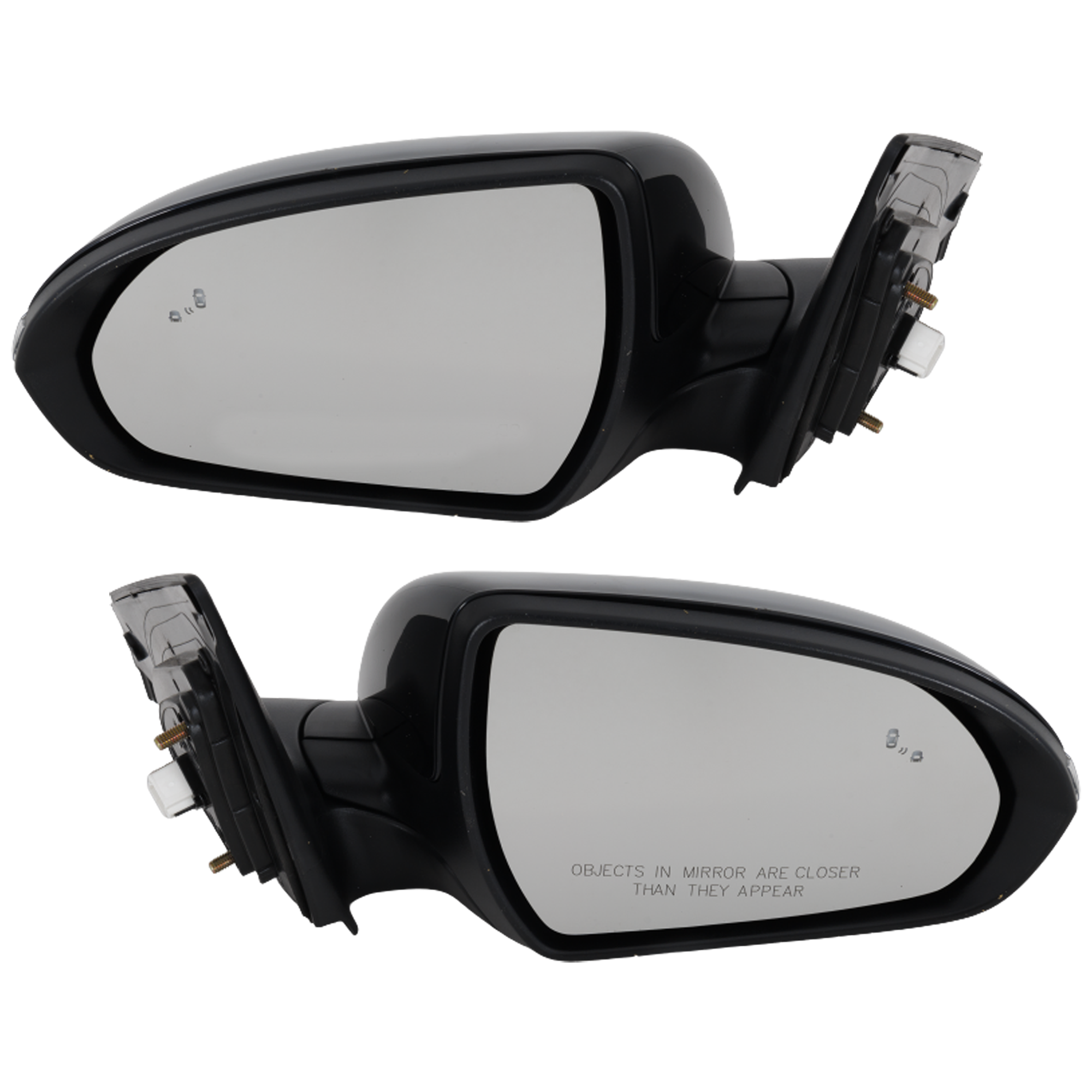 AM ELANTRA 19-20 MIRROR RH AND LH Power Heated Manual Folding Paintable Korea Built Vehicle w Blind Spot Detection in Glass and In housing Signal Light No Auto dimming and Memory SKU SET HY111ER S Partslink HY1320268 HY1321268 OEM 87610F2660-87620F2660
