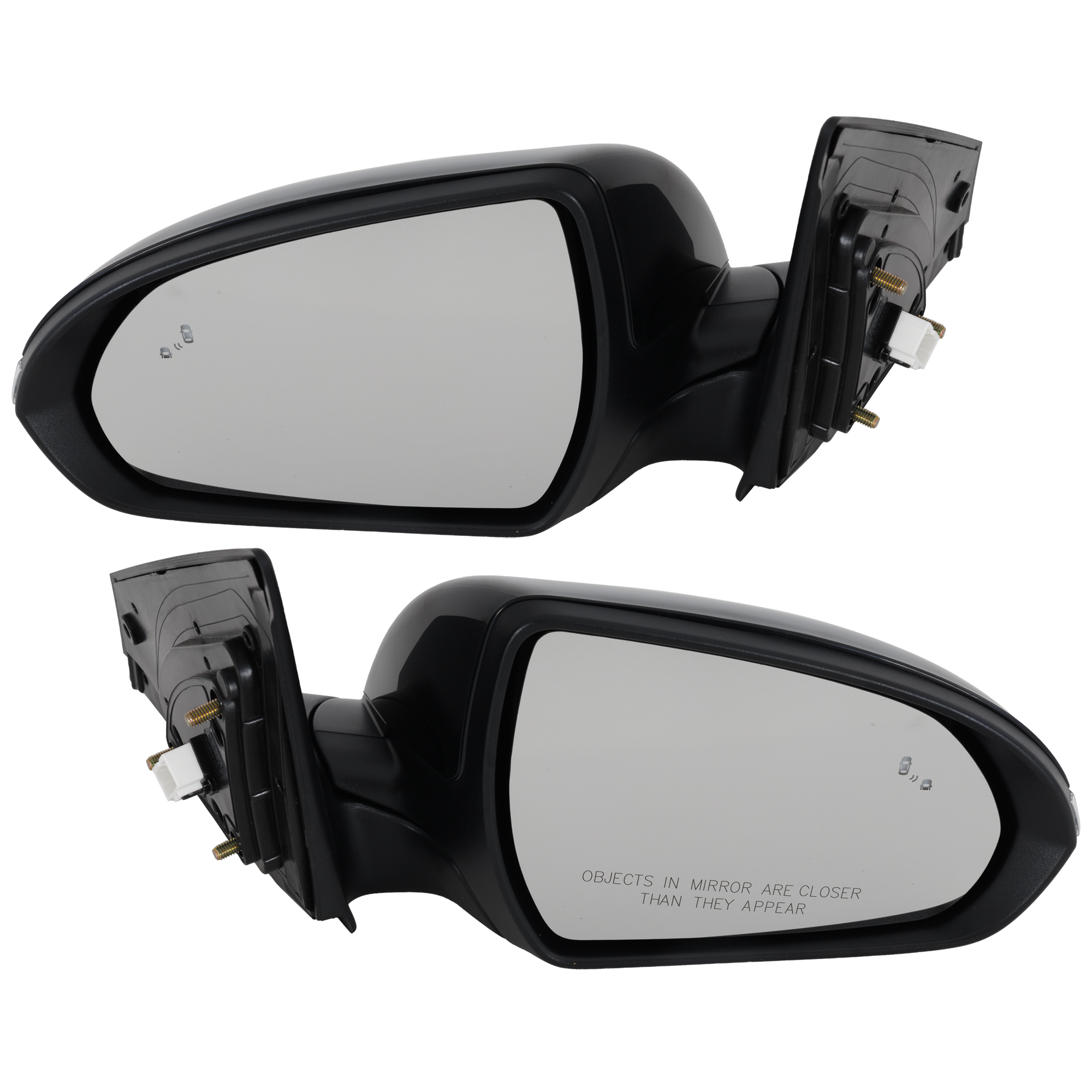 AM ELANTRA 17-18 MIRROR RH AND LH Power Heated Manual Folding Paintable w Blind Spot Detection in Glass In housing Signal Light and Memory w o Auto Dimming SKU SET HY113ER S Partslink HY1321255 HY1320255 OEM 87620F2300-87610F2300