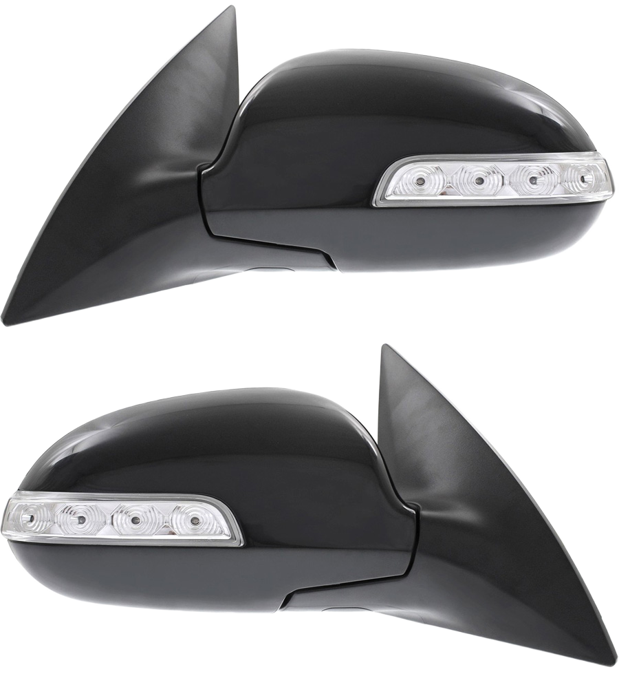 AM ELANTRA 09-12 MIRROR RH AND LH Power Manual Folding Heated Paintable w In housing Signal Light No Auto dimming BSD and Memory SKU SET HY50ER S Partslink HY1320169 HY1321169 OEM 876102L660-876202L740