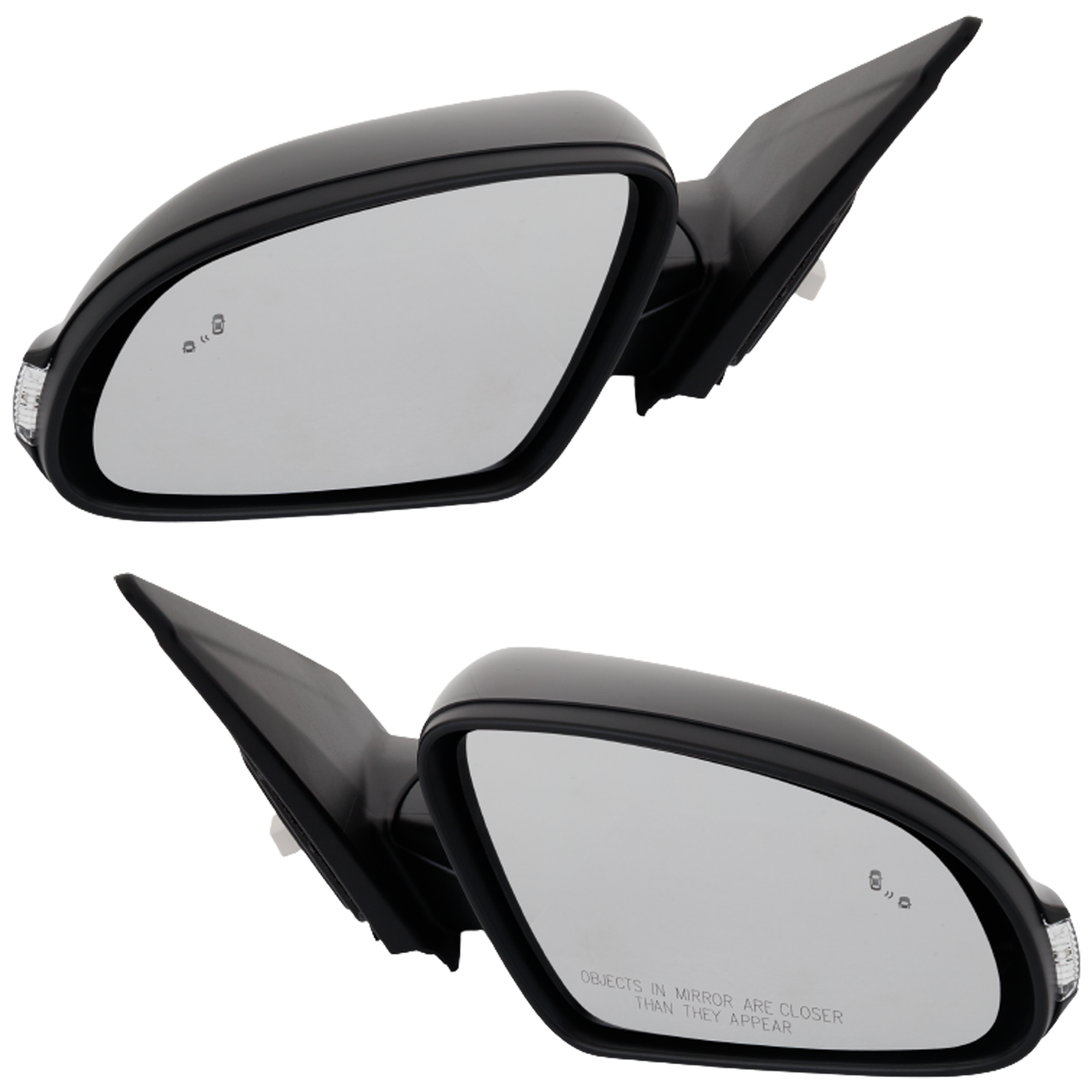 AM KONA 18-21 MIRROR RH AND LH Power Manual Folding Heated Paintable w BSD SKU SET HY99ER S Partslink HY1320257 HY1321257 OEM 87610J9130MZH 87620J9130MZH