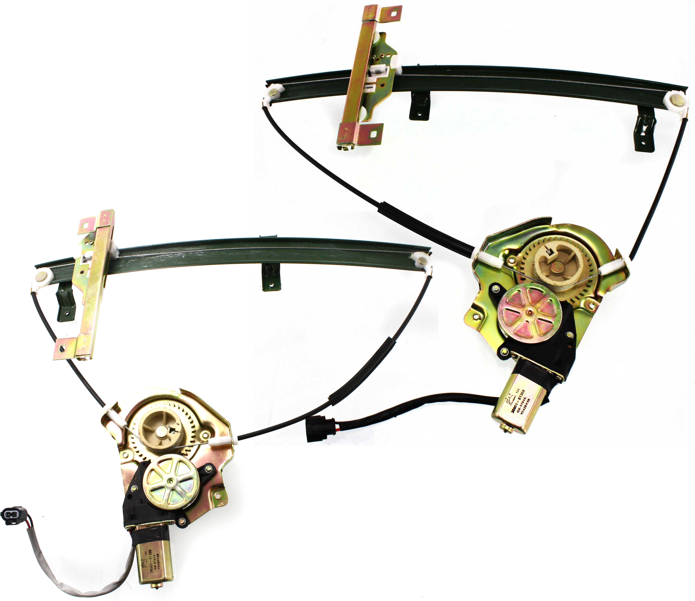 AM PASSPORT RODEO 94-97 FRONT WINDOW REGULATOR RH AND LH Power With Motor SKU SET I462905 Partslink IZ1351105 IZ1350105 OEM 8971658792-8971658802