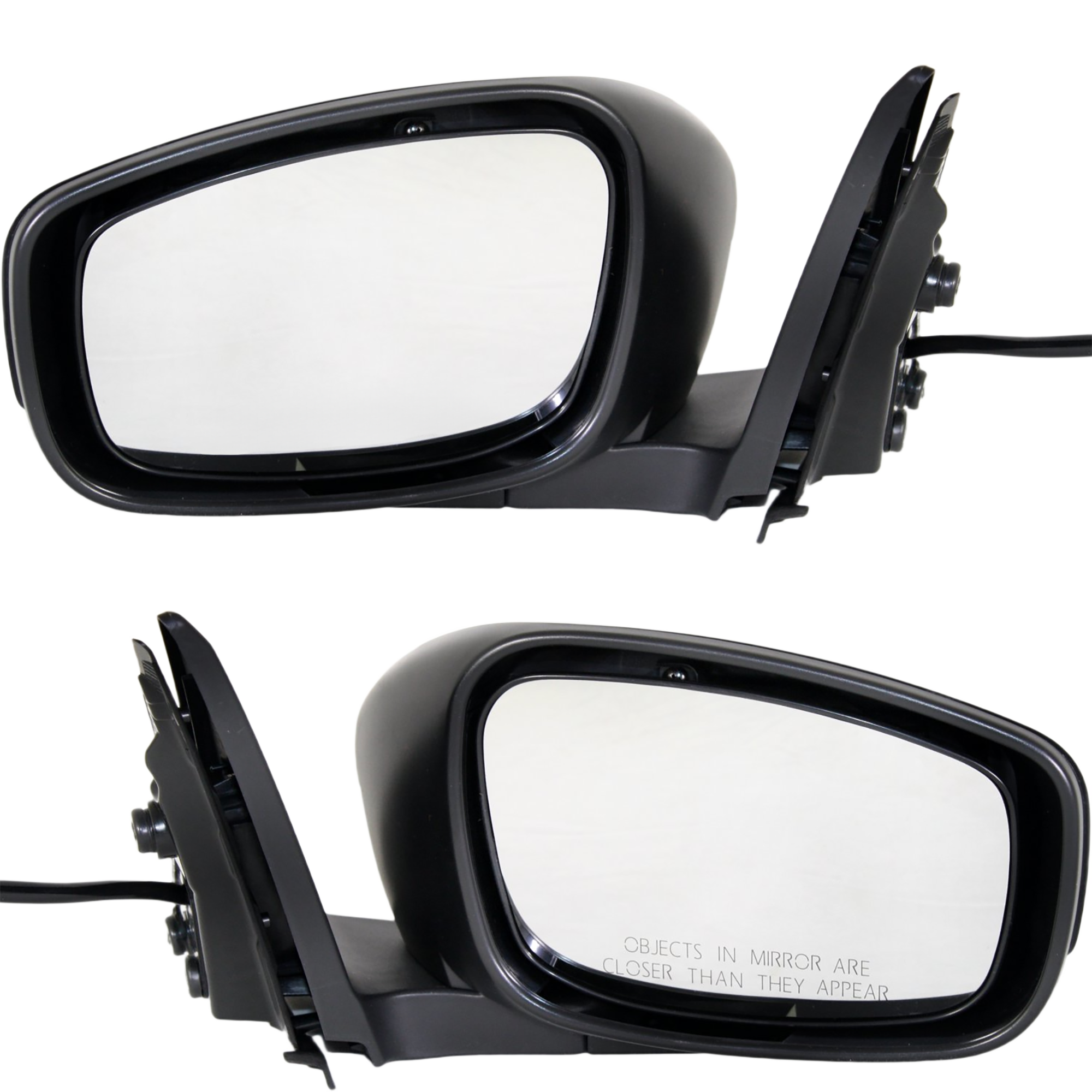 AM G37-08-12 Q60-14-15 MIRROR RH AND LH Power Non Heated Manual Folding Paintable Base Model Coupe SKU SET IN20ER Partslink IN1320112 IN1321112 OEM 96301JK62B PFM 96302JK62B PFM