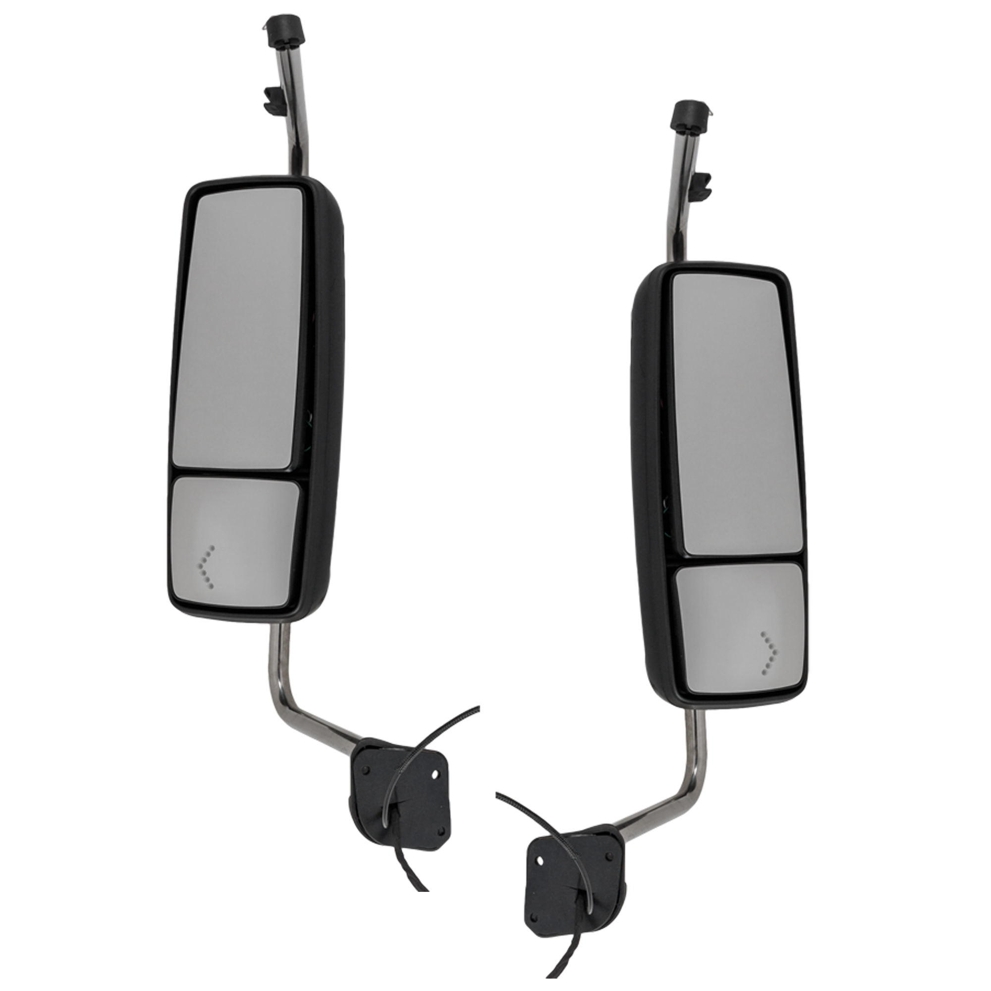 AM INTERNATIONAL WORKSTAR 08-12 TOWING MIRROR RH AND LH Power Heated Paintable w Signal Light w CB Antenna Provision SKU SET IN40ER S HD OEM Heavy Duty