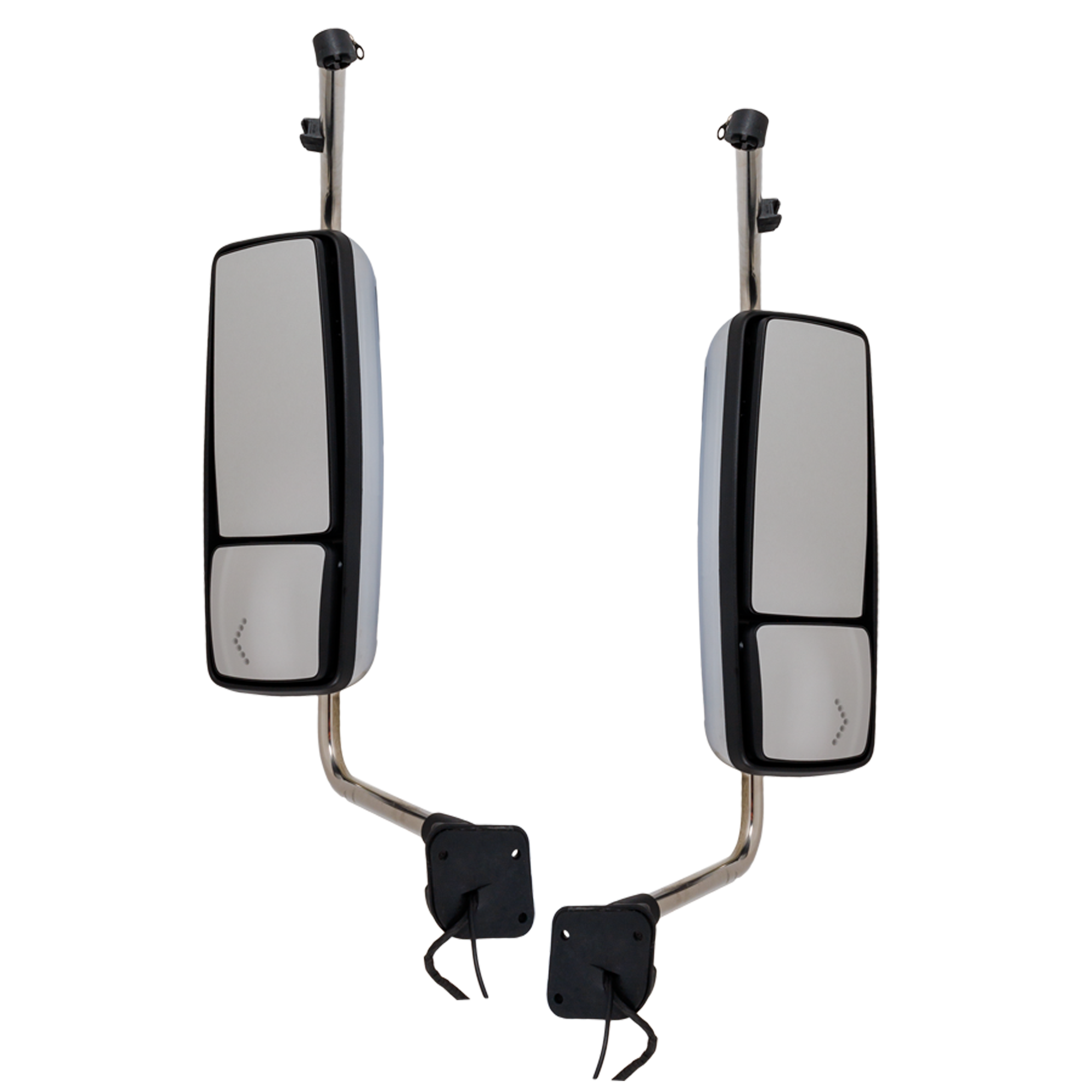 AM INTERNATIONAL PROSTAR 09-12 WORKSTAR 08-12 TOWING MIRROR RH AND LH Power Non Folding Heated Chrome w Signal Light w CB Antenna Provision w o bracket SKU SET IN42ER S HD OEM 3604446C92-3604965C92