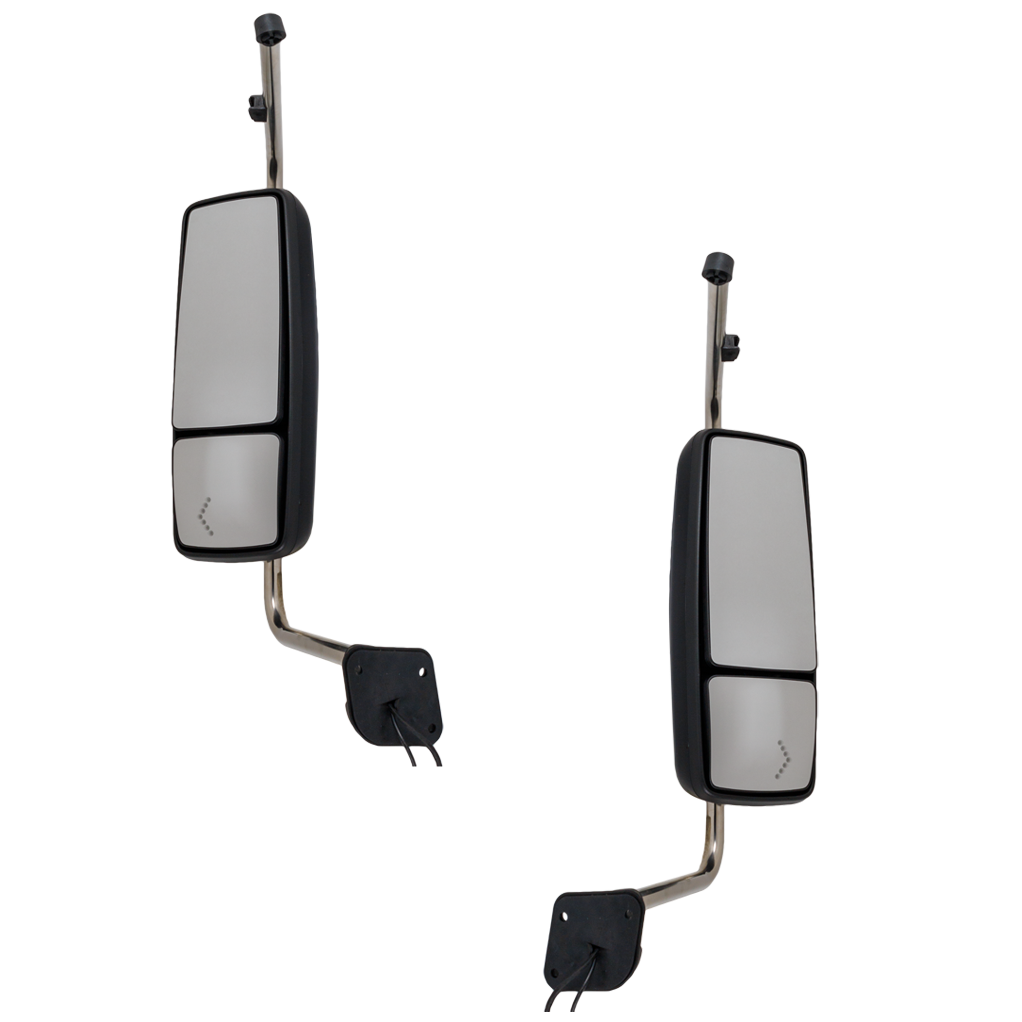 AM INTERNATIONAL WORKSTAR 08-12 TOWING MIRROR RH AND LH Manual Adjust Heated Paintable w Signal Light w CB Antenna Provision SKU SET IN44R S HD OEM Heavy Duty