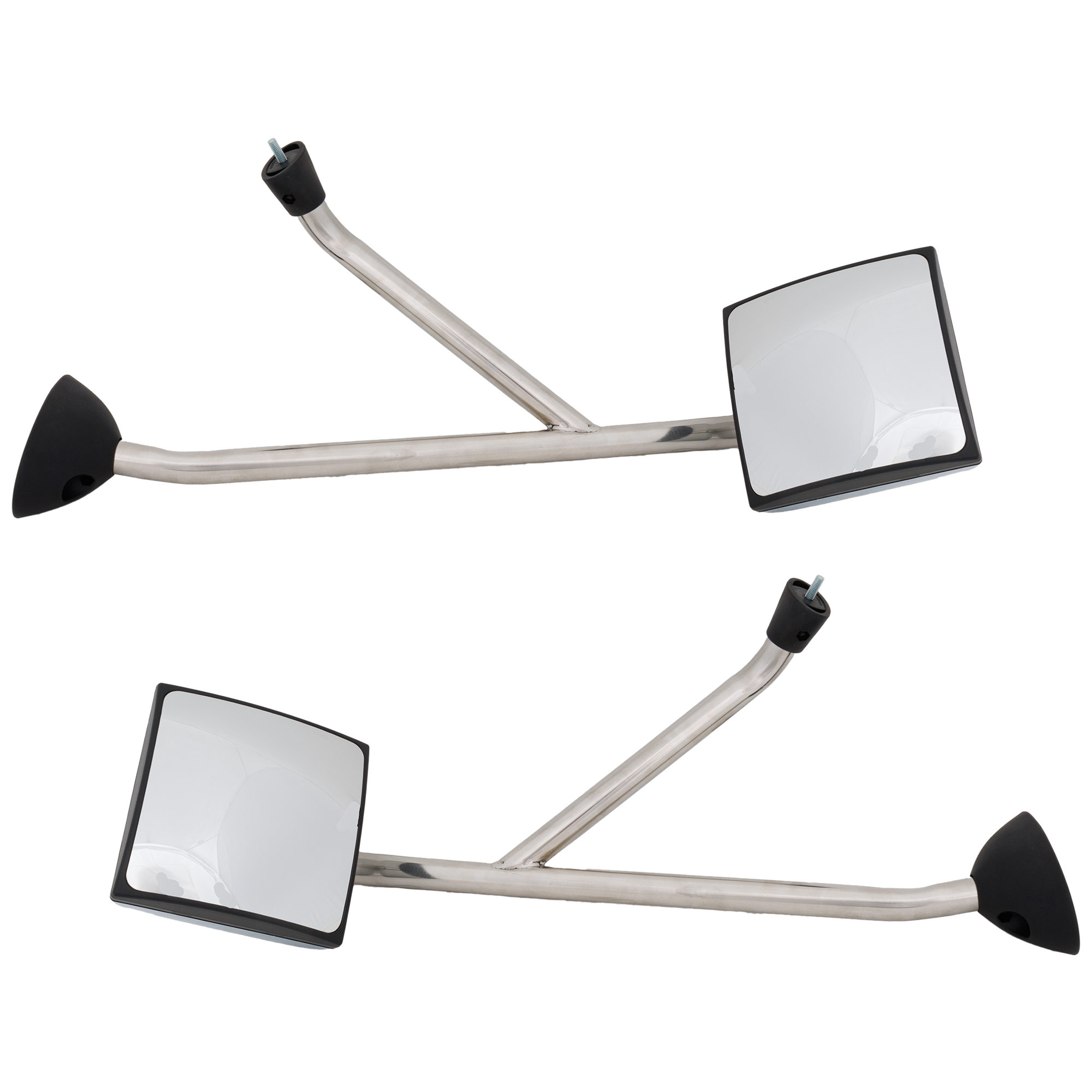 AM INTERNATIONAL PROSTAR 08-20 MIRROR RH AND LH Manual Adjust Non Folding Non Heated Polished Hood Mirror w Stainless Steel Arm SKU SET IN57R HD OEM 3594843C3-3594844C3