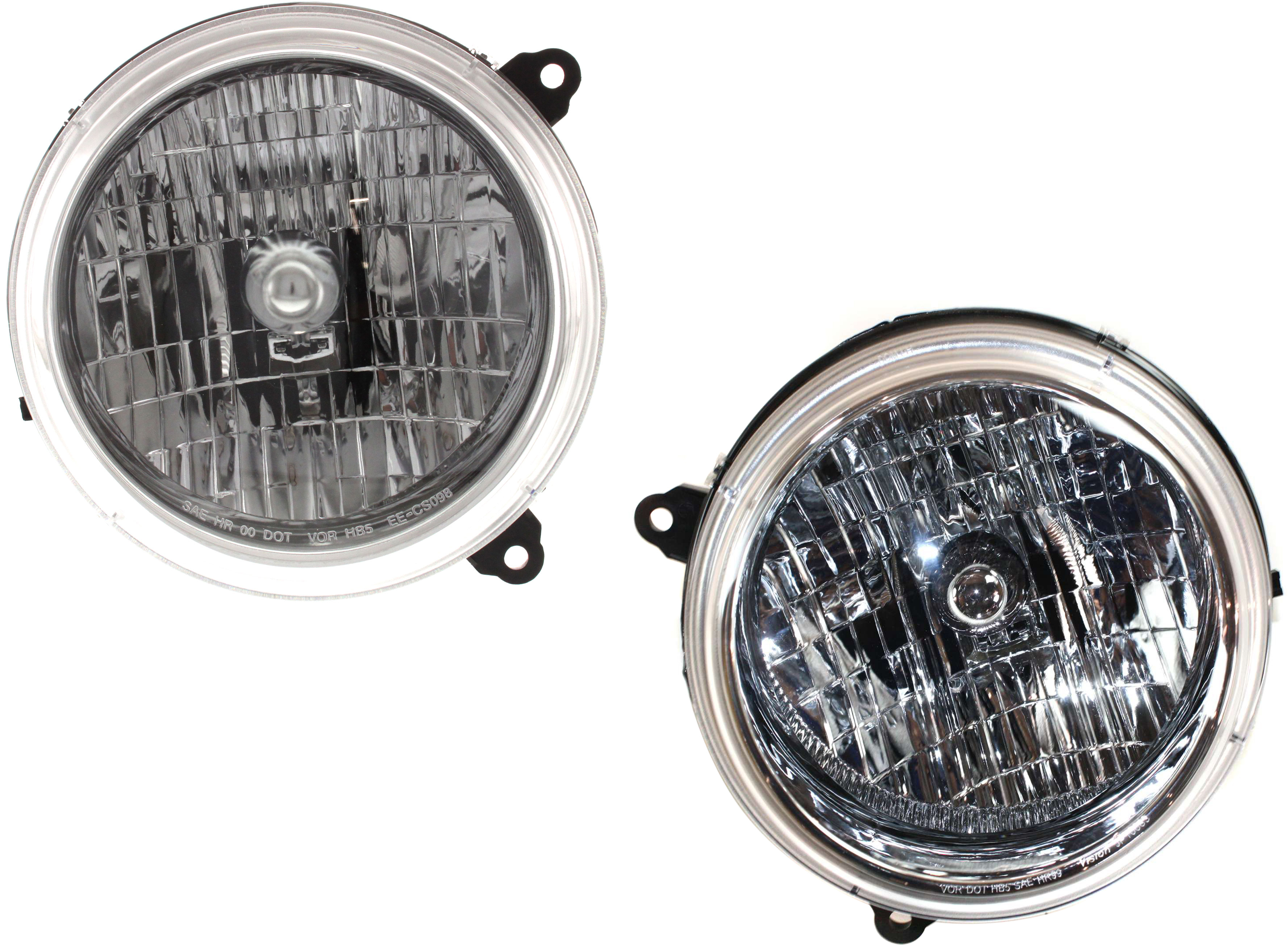 AM LIBERTY 02-03 HEAD LAMP RH AND LH Assembly Halogen To 10-6-02 SKU SET J100101 Partslink CH2502136 CH2503136 OEM 5101821AA 5101820AA
