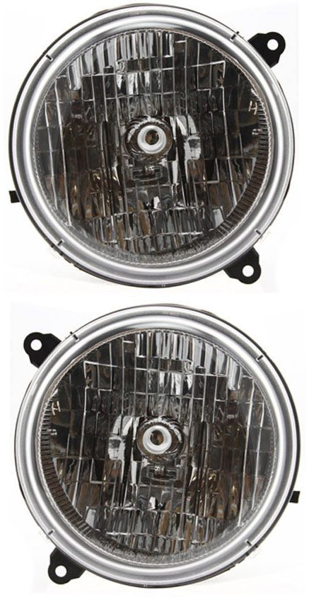 AM LIBERTY 03-04 HEAD LAMP RH AND LH Assembly Halogen From 10-6-02 SKU SET J100107 Partslink CH2502146 CH2503146 OEM 55155809AB 55155808AB