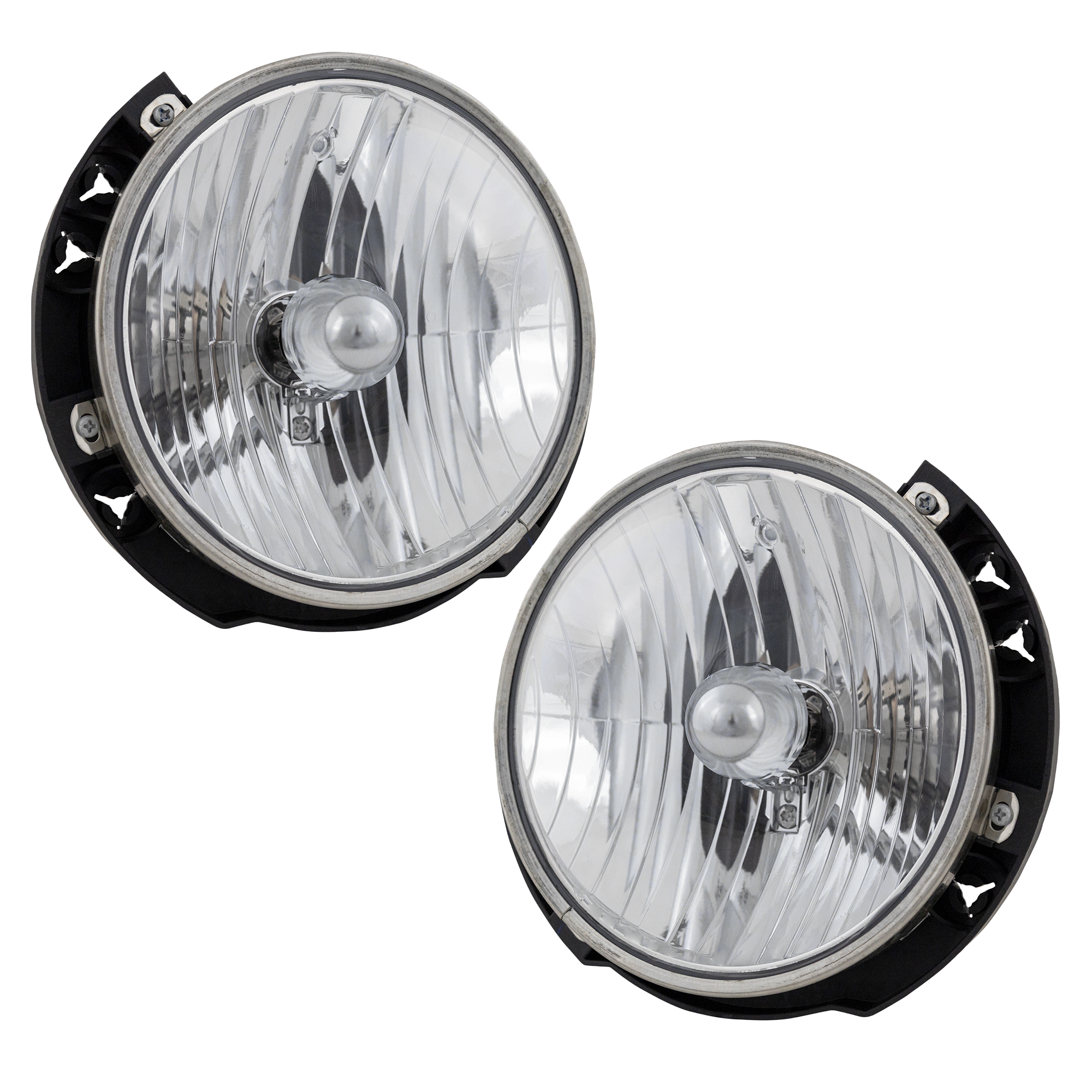 AM WRANGLER 07-17 WRANGLER JK 18-18 HEAD LAMP RH AND LH Assembly Halogen SKU SET J100115 Partslink CH2502174 CH2503175 OEM 55078149AD 55078148AD
