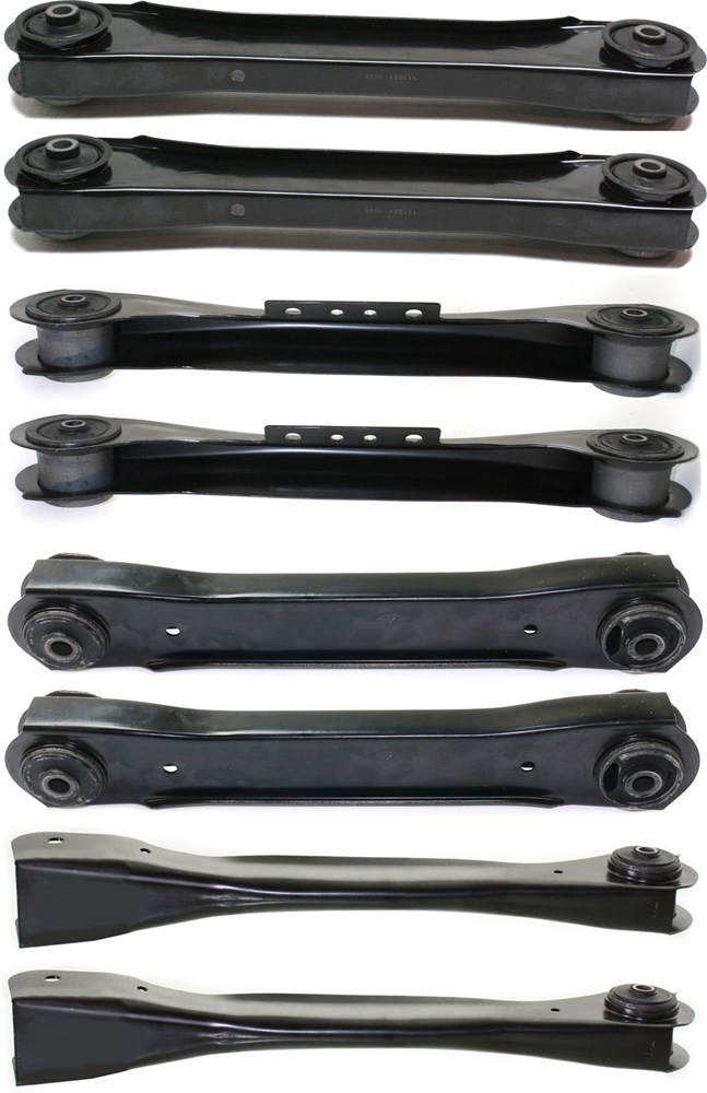 AM GRAND CHEROKEE 93-98 FRONT AND REAR CONTROL ARM RH AND LH Upper and Lower Set of 8 without Ball Joint with Bushing SKU SET J281501-8 OEM 52087711-5134991AA 52000213-52