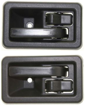 AM TJ 97-04 FRONT DOOR HANDLE SET Inside Full Door Type SKU SET J462109 Partslink CH1352106 CH1353106 OEM 55176476AB 55176477AB