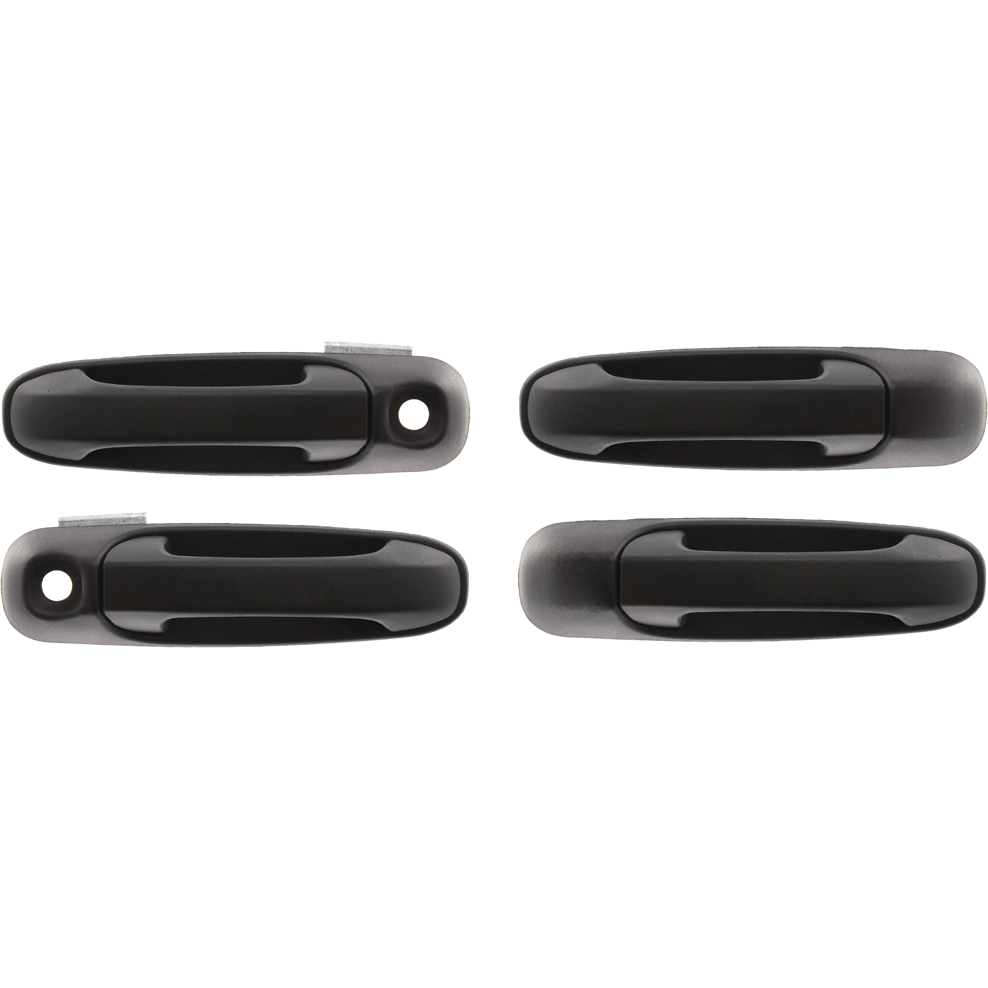 AM GRAND CHEROKEE 99-04 LIBERTY 02-07 FRONT AND REAR DOOR HANDLE RH and LH Outside Txtrd Blk Plastic SKU SET J462119-4 Partslink CH1311118 CH1310115 CH1521105 CH1520105 OEM 55360332AF 55136351AD 55135838