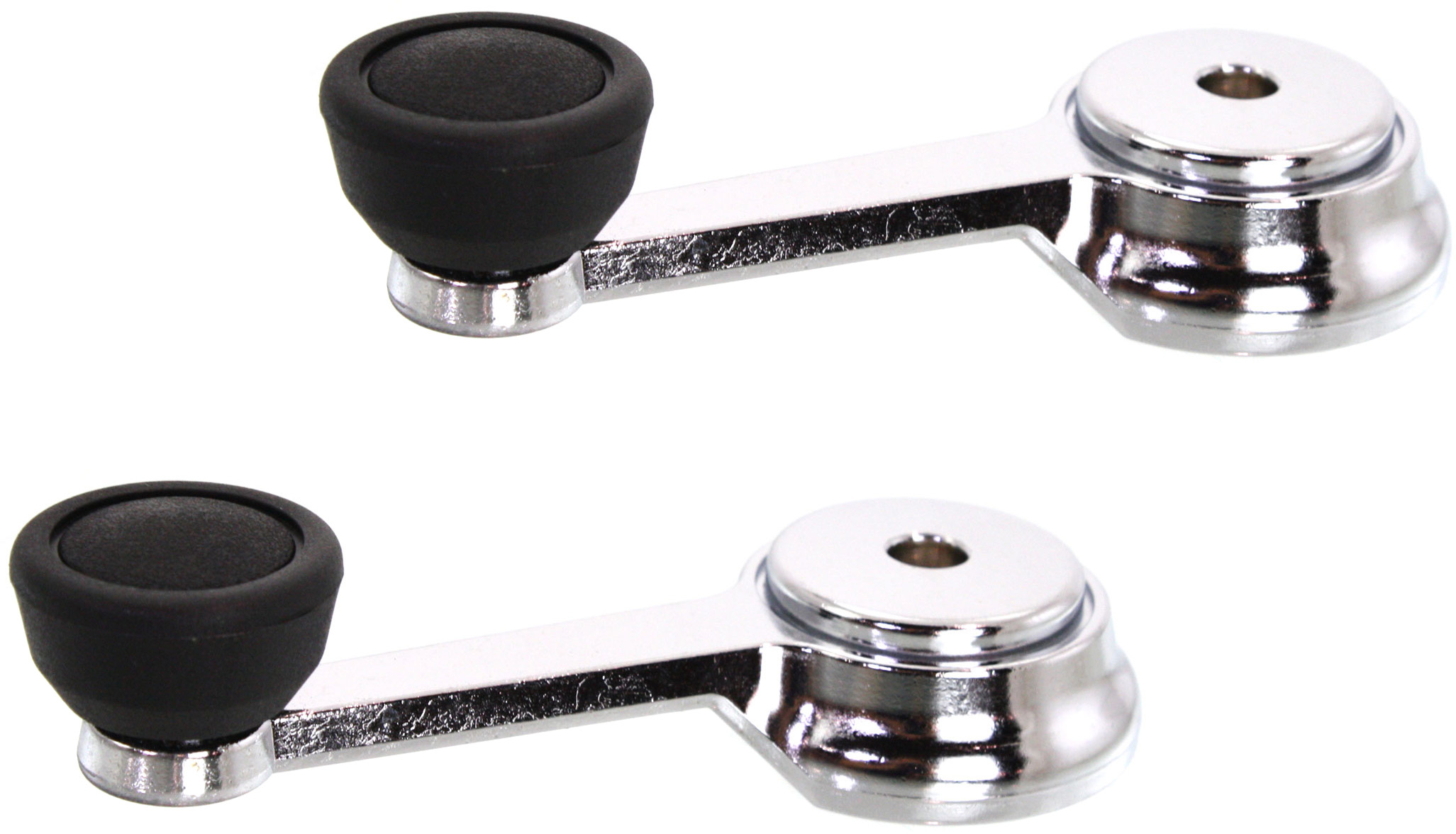 AM CJ5-68-83 CJ6-68-75 CJ7-76-86 FRONT WINDOW CRANK Chrome w Black Knob SKU SET J462503 Partslink CH1354103 OEM J3678907 J3726992