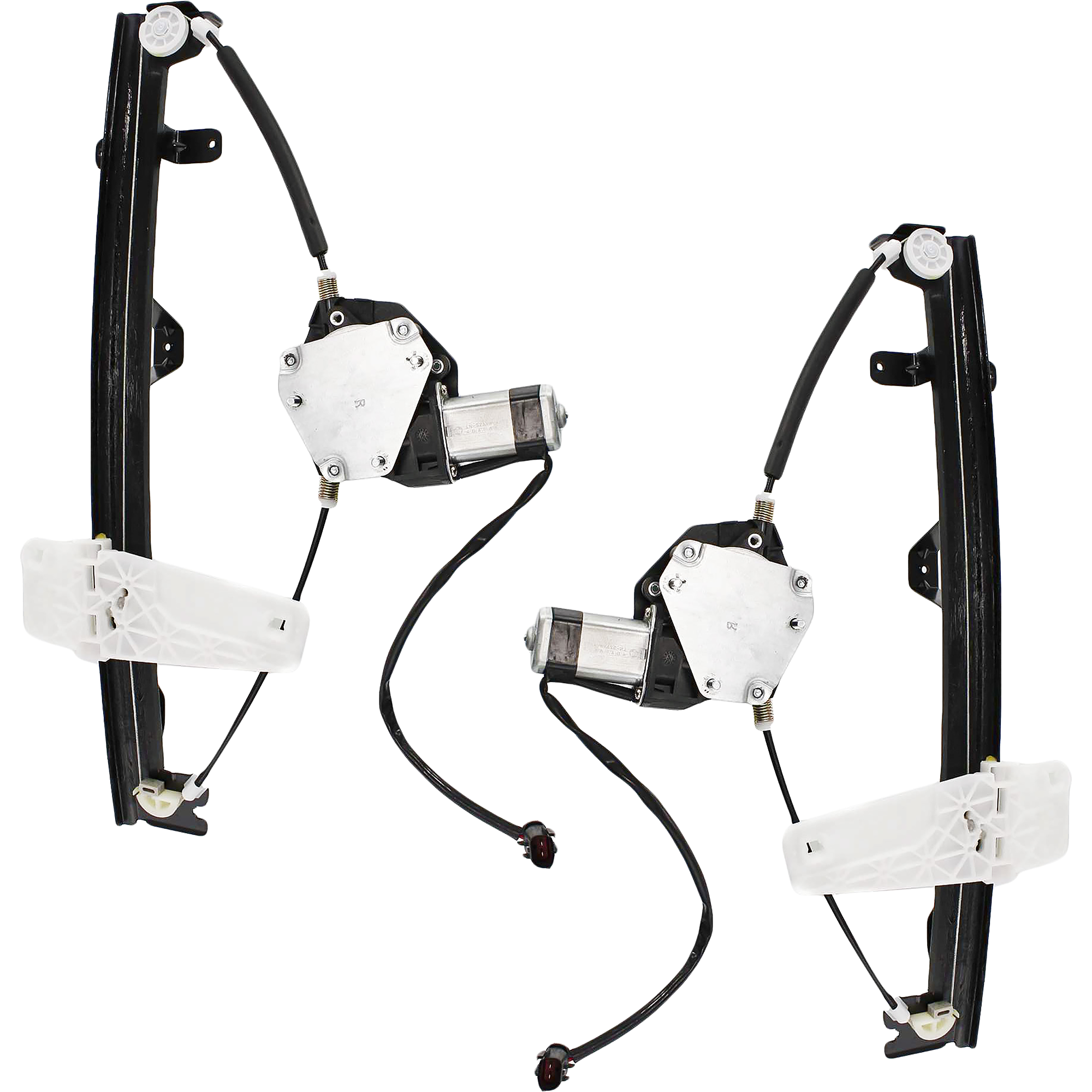 AM GRAND CHEROKEE 99-00 FRONT WINDOW REGULATOR RH AND LH Power w Motor SKU SET J462905 Partslink CH1351120 CH1350121 OEM 55076466AG 55076467AG