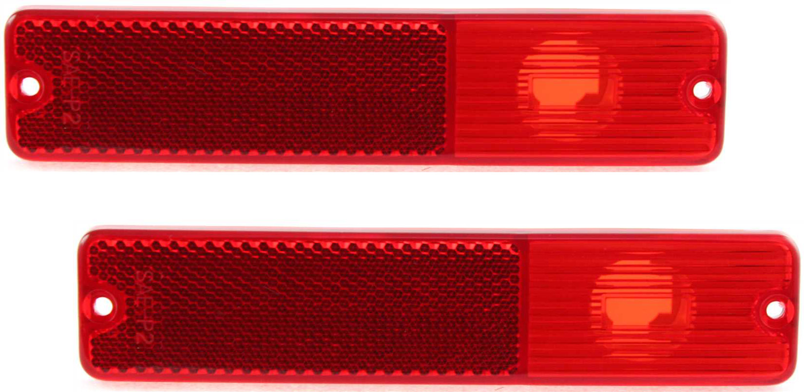 AM CJ SERIES 68-86 SJ 84-91 REAR SIDE MARKER LAMP RH AND LH Lens and Housing Red Lens SKU SET J732301 Partslink CH2860101 OEM J0994021
