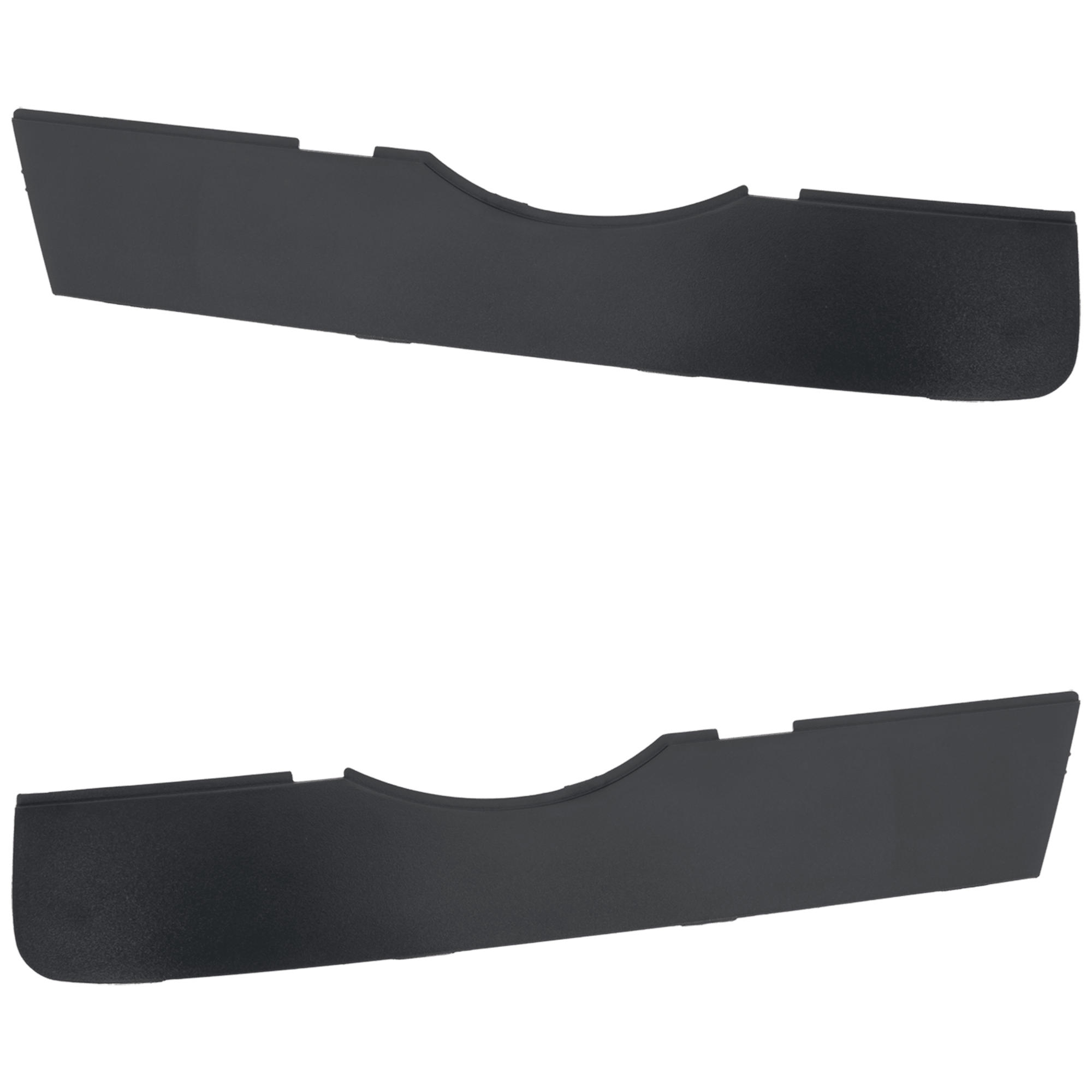 AM Q3-15-15 FRONT BUMPER FILLER RH AND LH Outer Black w o Parking Aid Sensor Holes SKU SET JA04030001 Partslink AU1088101 AU1089101 OEM 8U0807379B9B9-8U0807380B9B9