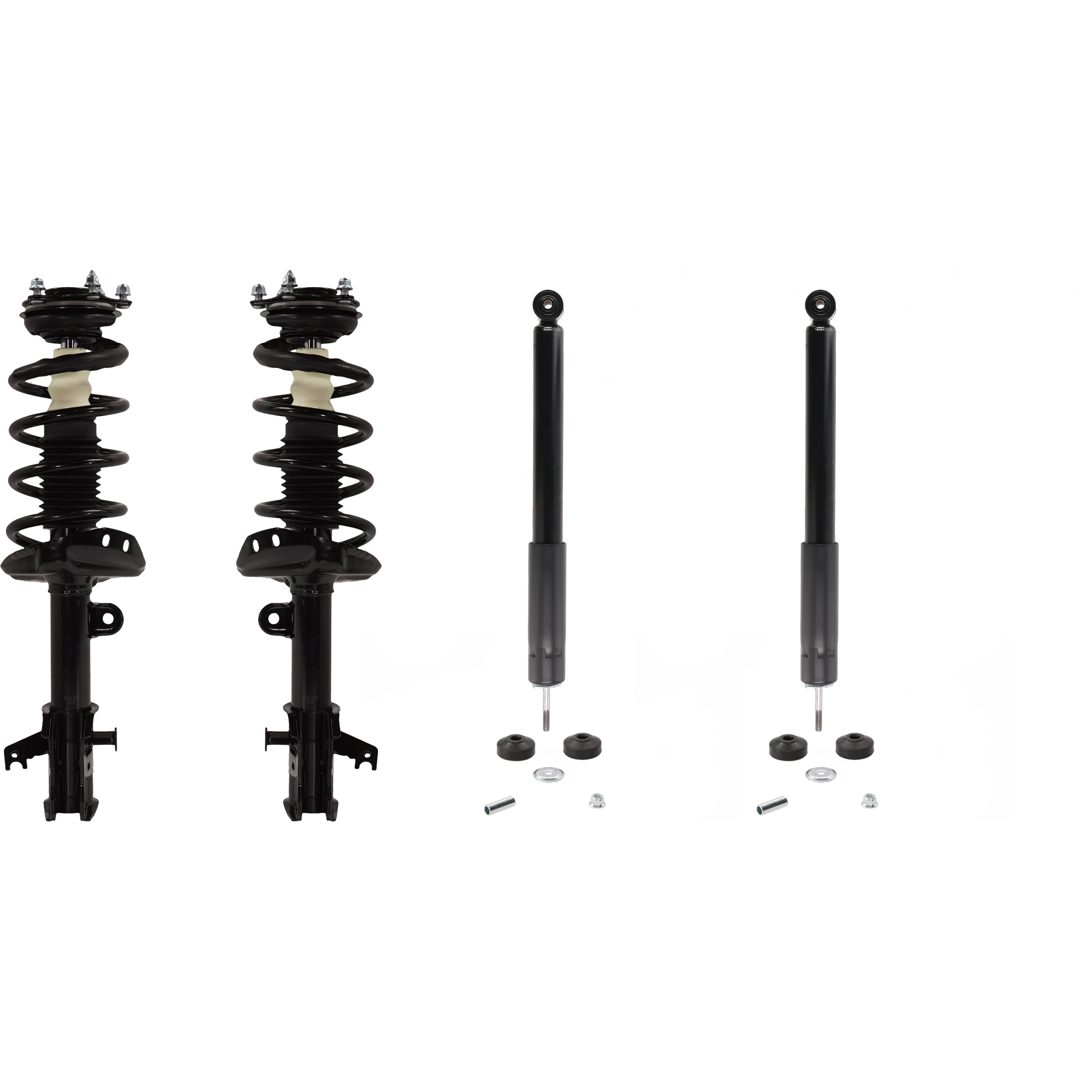 AM RDX 07-12 FRONT AND REAR SHOCK AND FULLY LOADED STRUT RH AND LH Gas Charged Twin tube Set of 4 SKU SET JA28050003-4 OEM 52610STKA03-52610STKA02 G57479