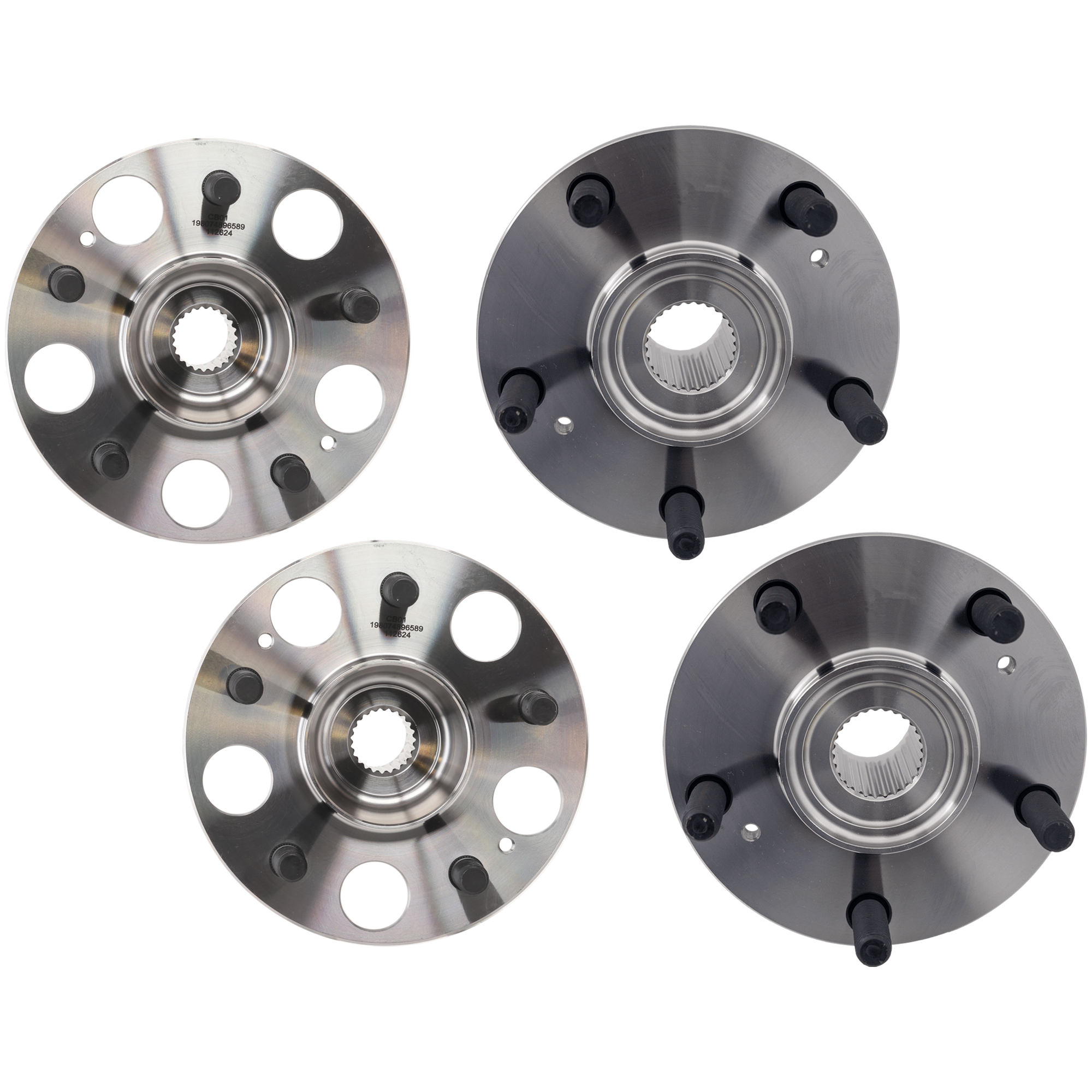 AM CR V 02-04 FRONT AND REAR HUB ASSEMBLY RH AND LH 5 Studs SKU SET JA283702-4 A OEM 42210S0H000-44600S87A00