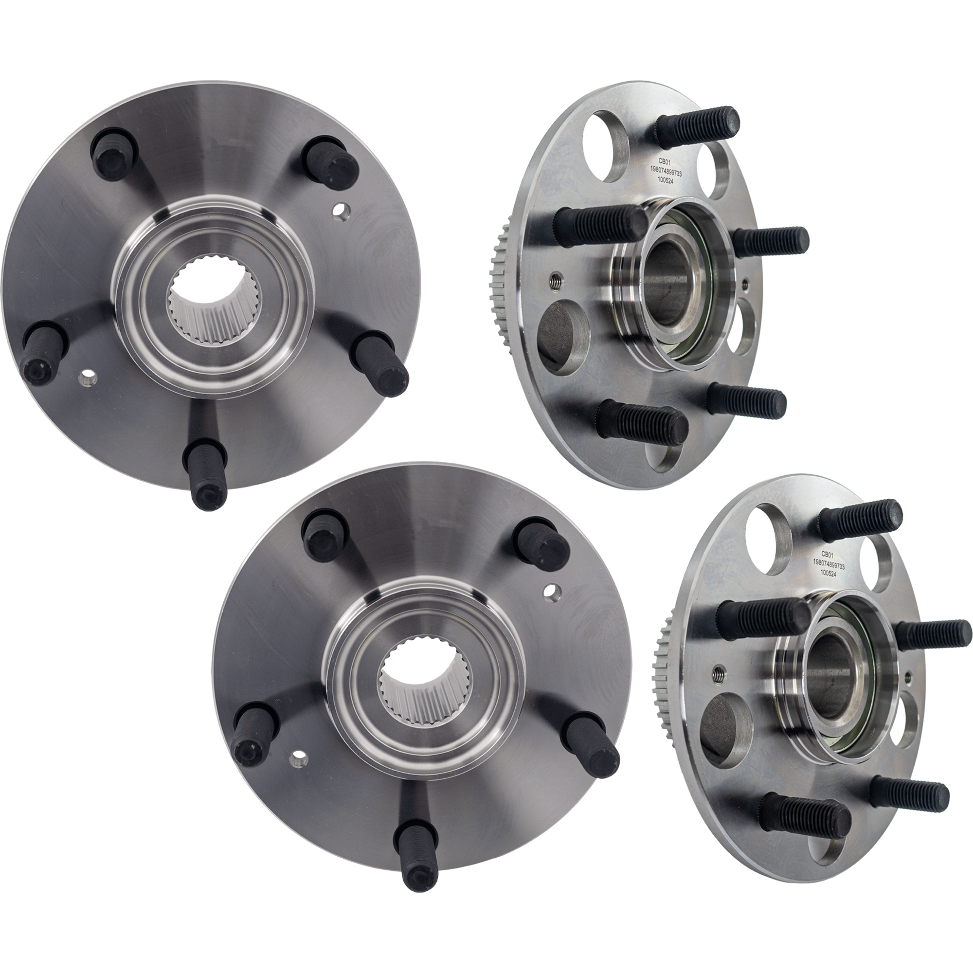 AM RSX 02-06 FRONT AND REAR HUB ASSEMBLY RH AND LH 5 Studs Front Wheel Drive SKU SET JA283702-4 B OEM 44600S87A00-516179-712259-7350
