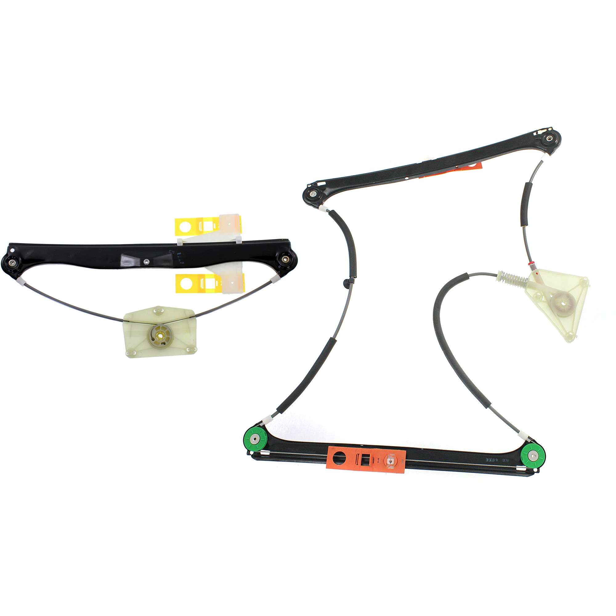 AM A3 A3 QUATTRO 06-13 FRONT AND REAR WINDOW REGULATOR LH Power w o Motor SKU SET JA462912-2L Partslink AU1350104 AU1550101 OEM 8P4837461C 8P4839461B