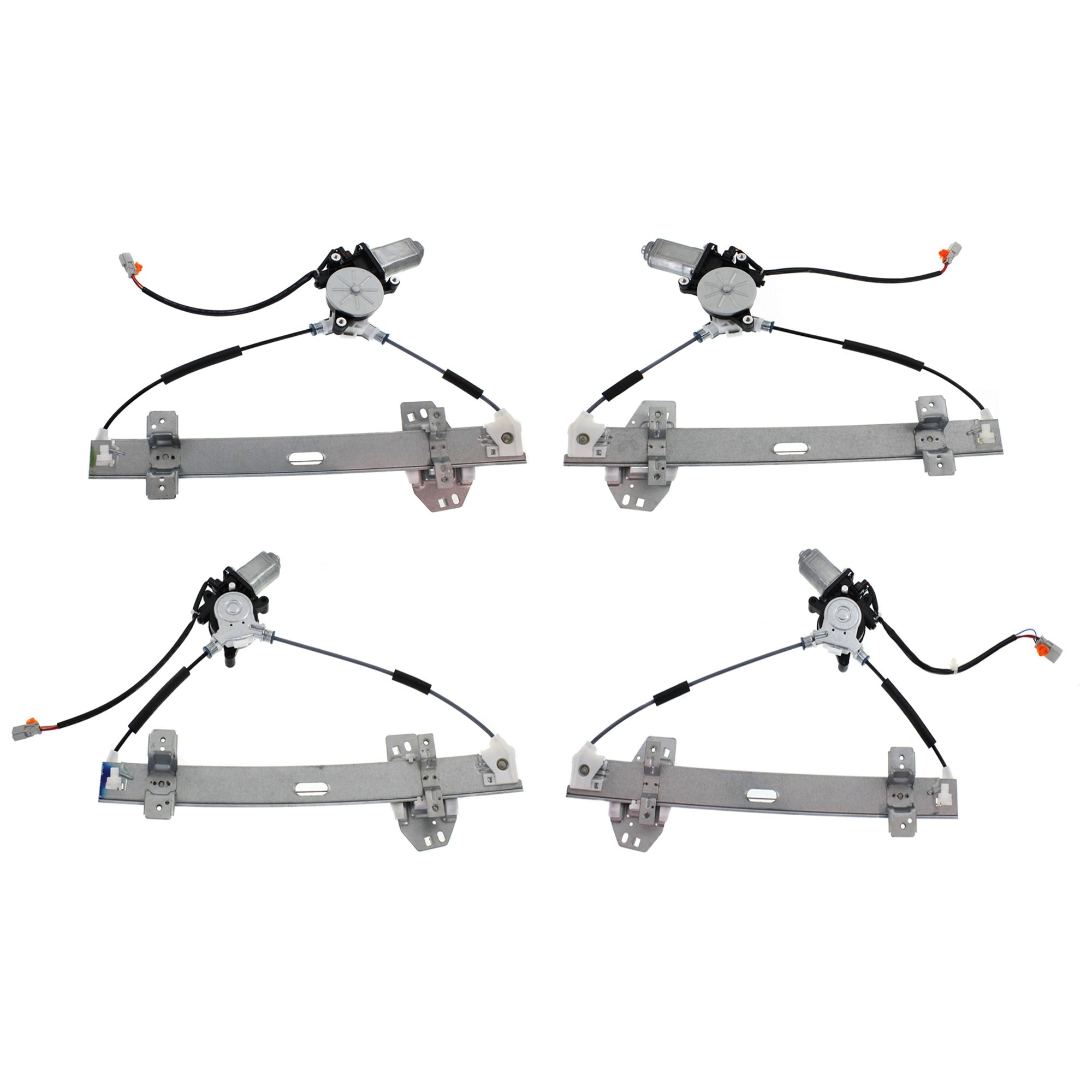 AM TL 99-01 FRONT AND REAR WINDOW REGULATOR RH AND LH Power w Motor Base Model SKU SET JA462937-4 Partslink AC1350115 AC1351115 AC1550107 AC1551107 OEM 72210S0KA03-72250S0KA03-72710S