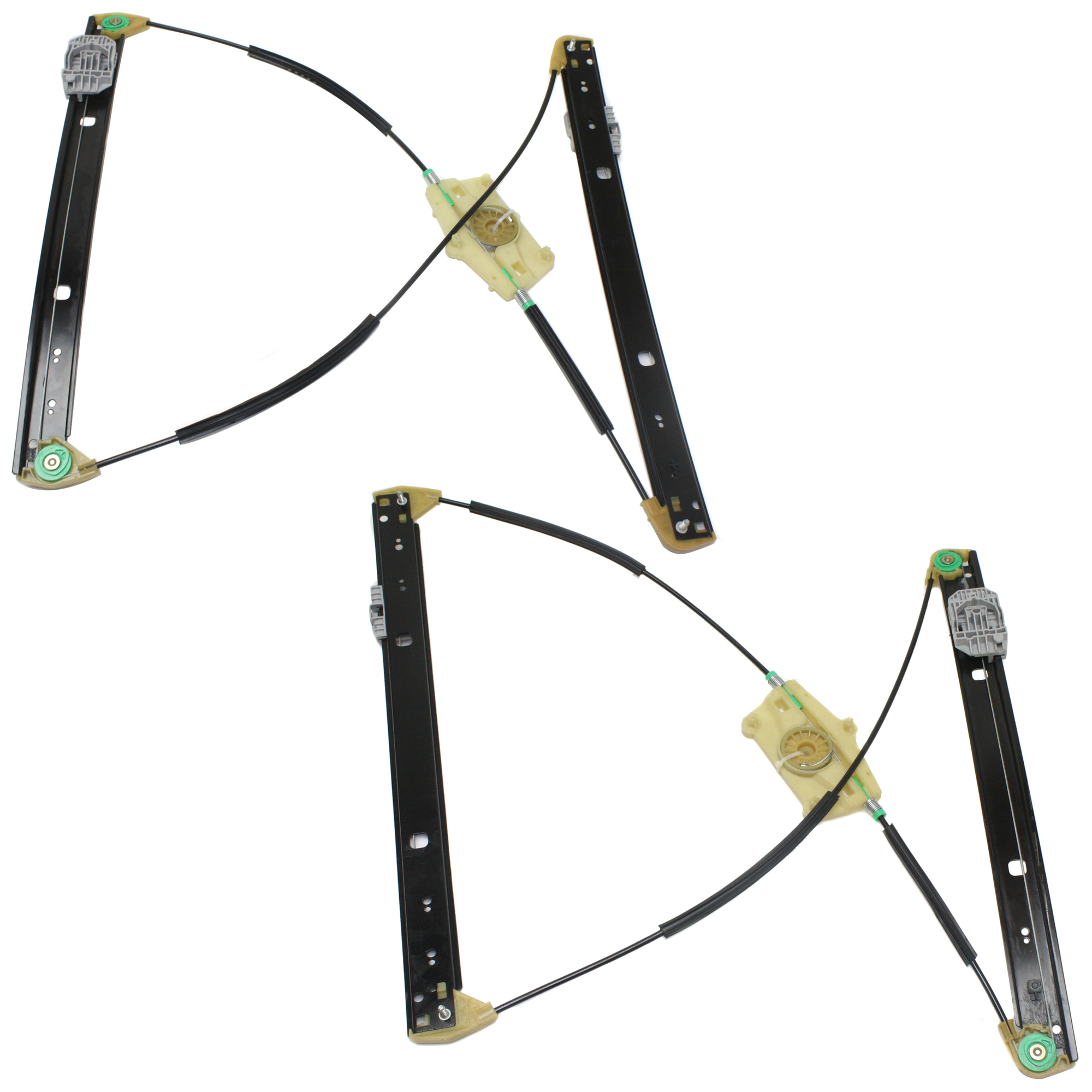 AM Q7-07-11 FRONT WINDOW REGULATOR RH AND LH Power w o Motor To 11-8-10 SKU SET JA462939 OEM 4L0837461A 4L0837462A