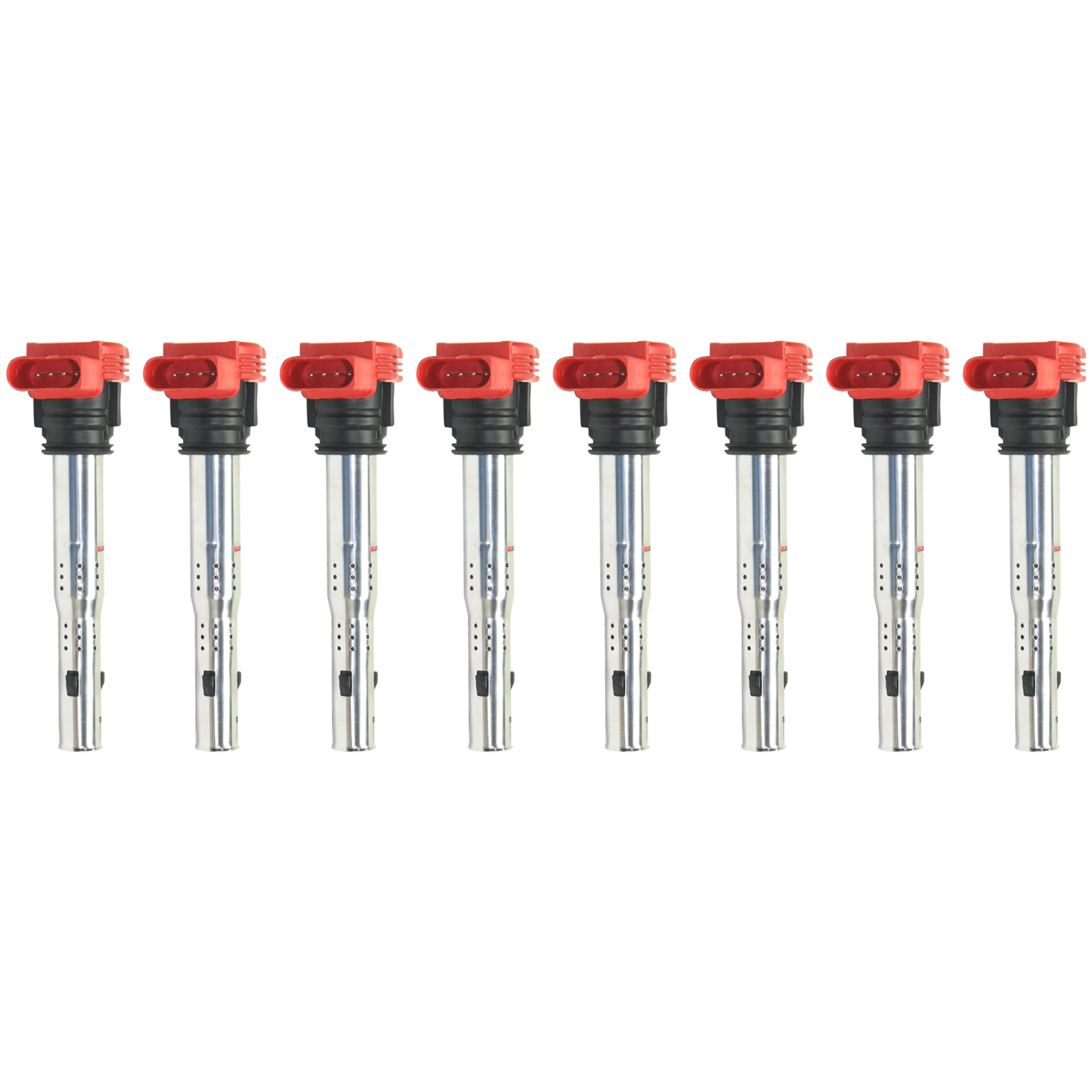 AM A4 QUATTRO 05-09 Q7-07-19 IGNITION COIL Set of 8-4 Male Terminals Blade Type Direct Ignition Mounting Location 12V SKU SET JA504618-8